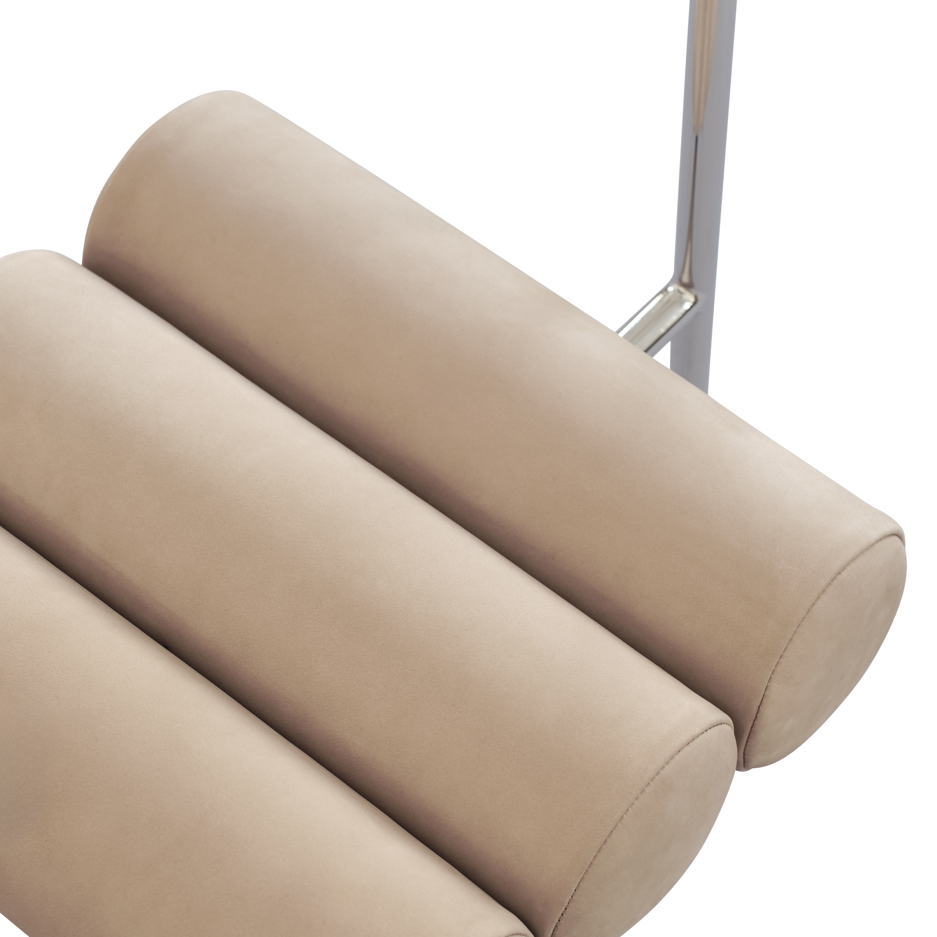 HIRO chair warm beige with chrome base