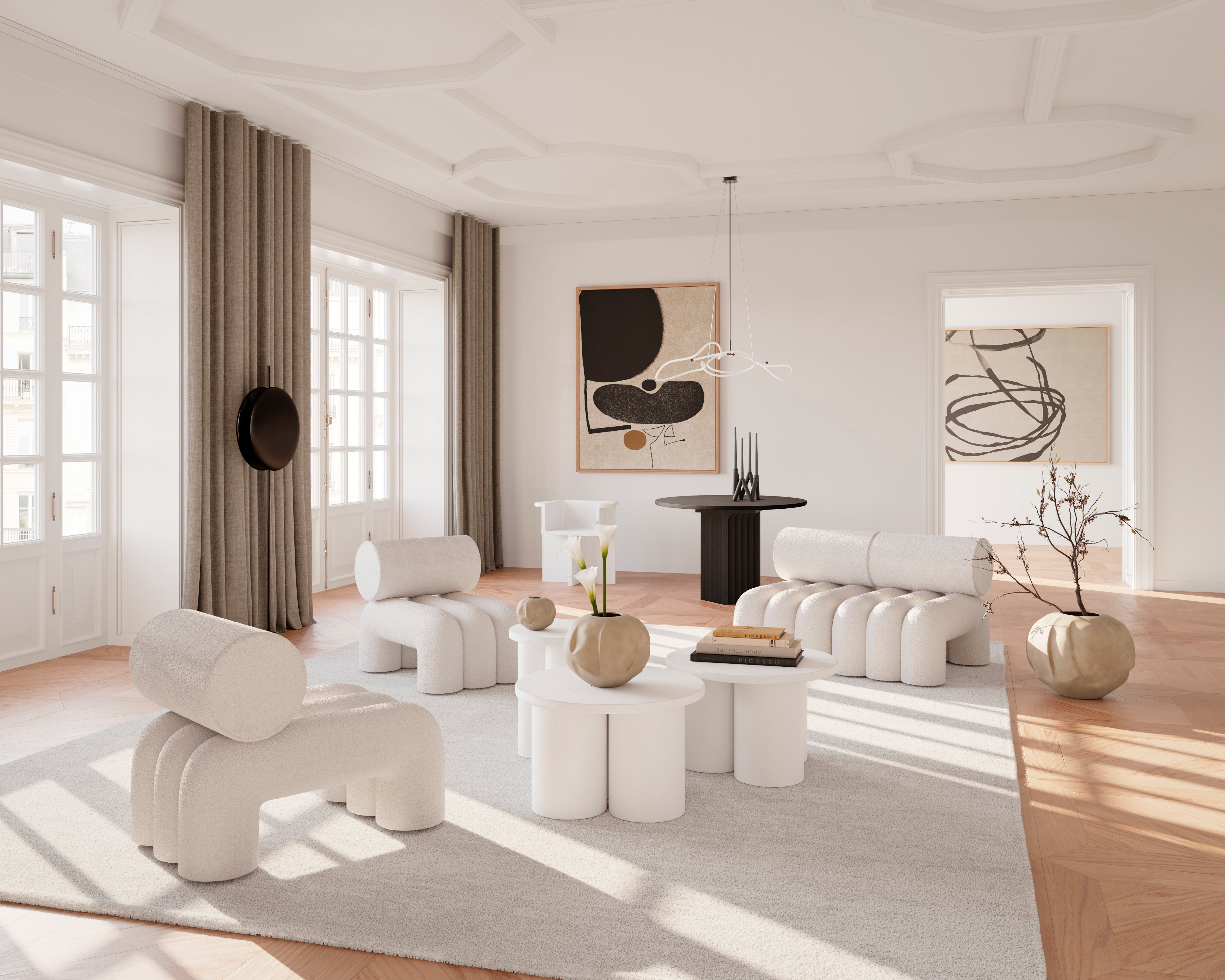 Stół okrągły ARC czarny dąb