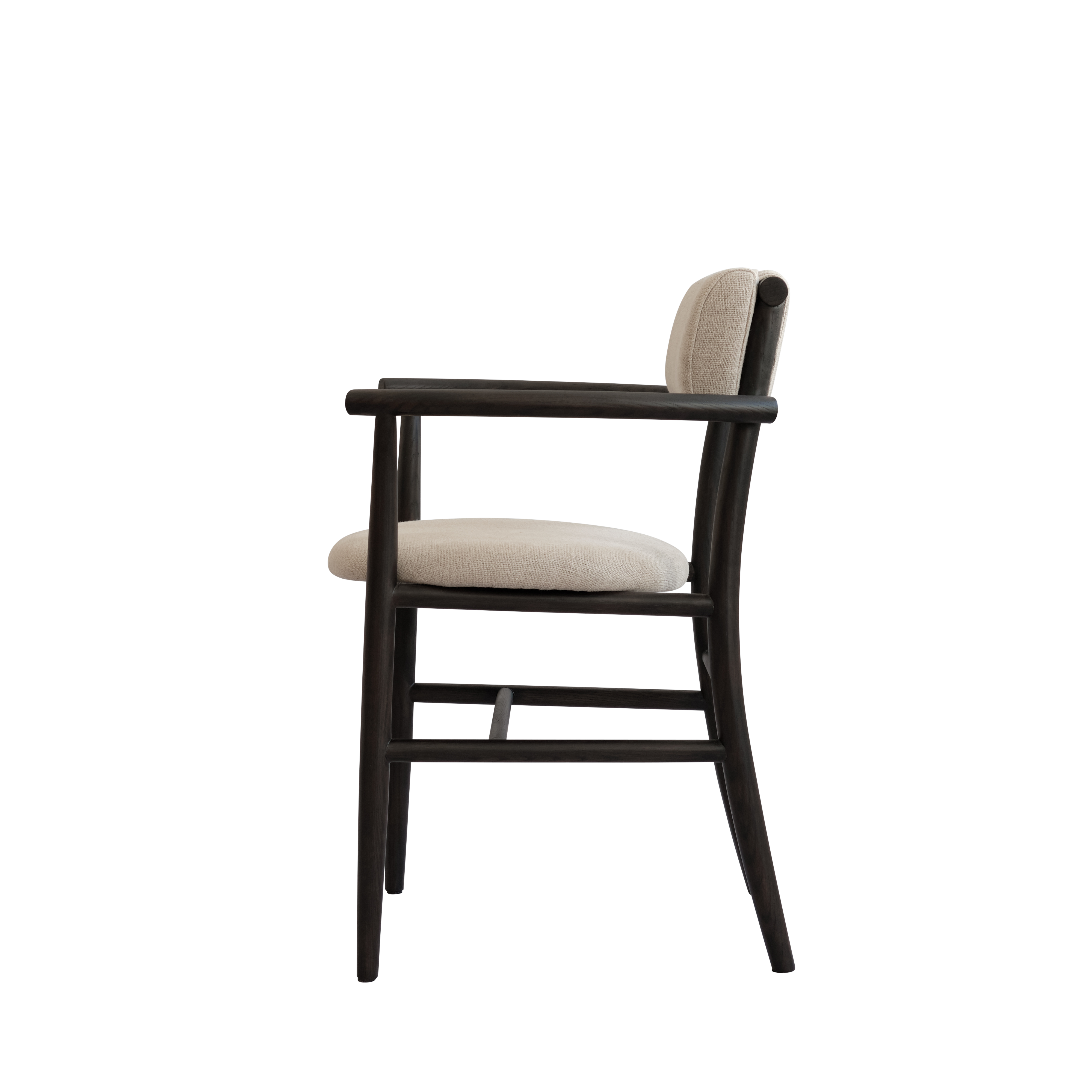 Armchair with Armrests NAMA beige with black base