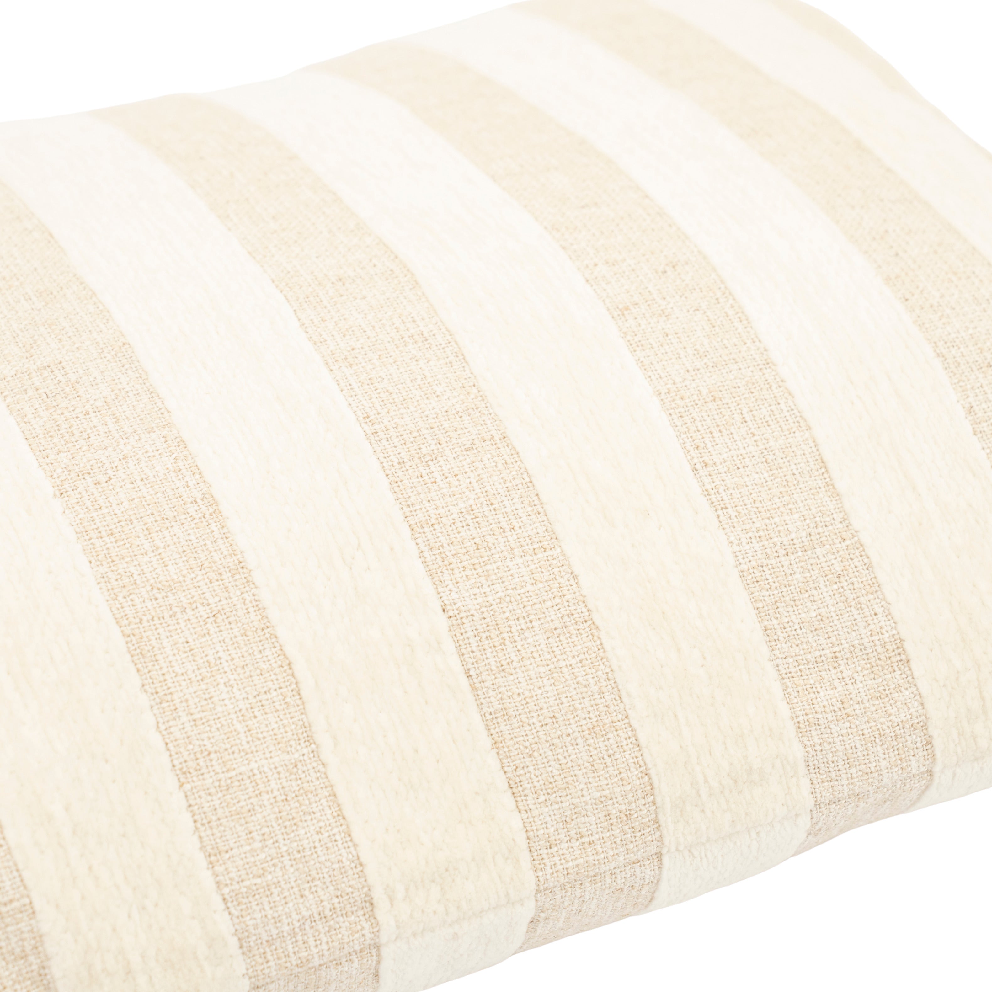 RAYA Cushion in Beige Stripes