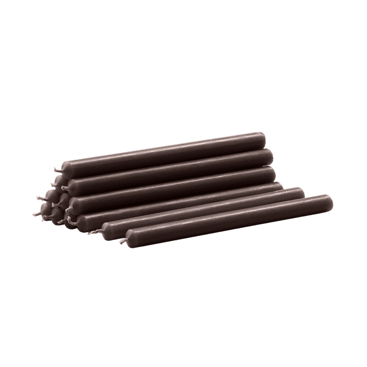 Set of 12 STOFF NAGEL brown candles