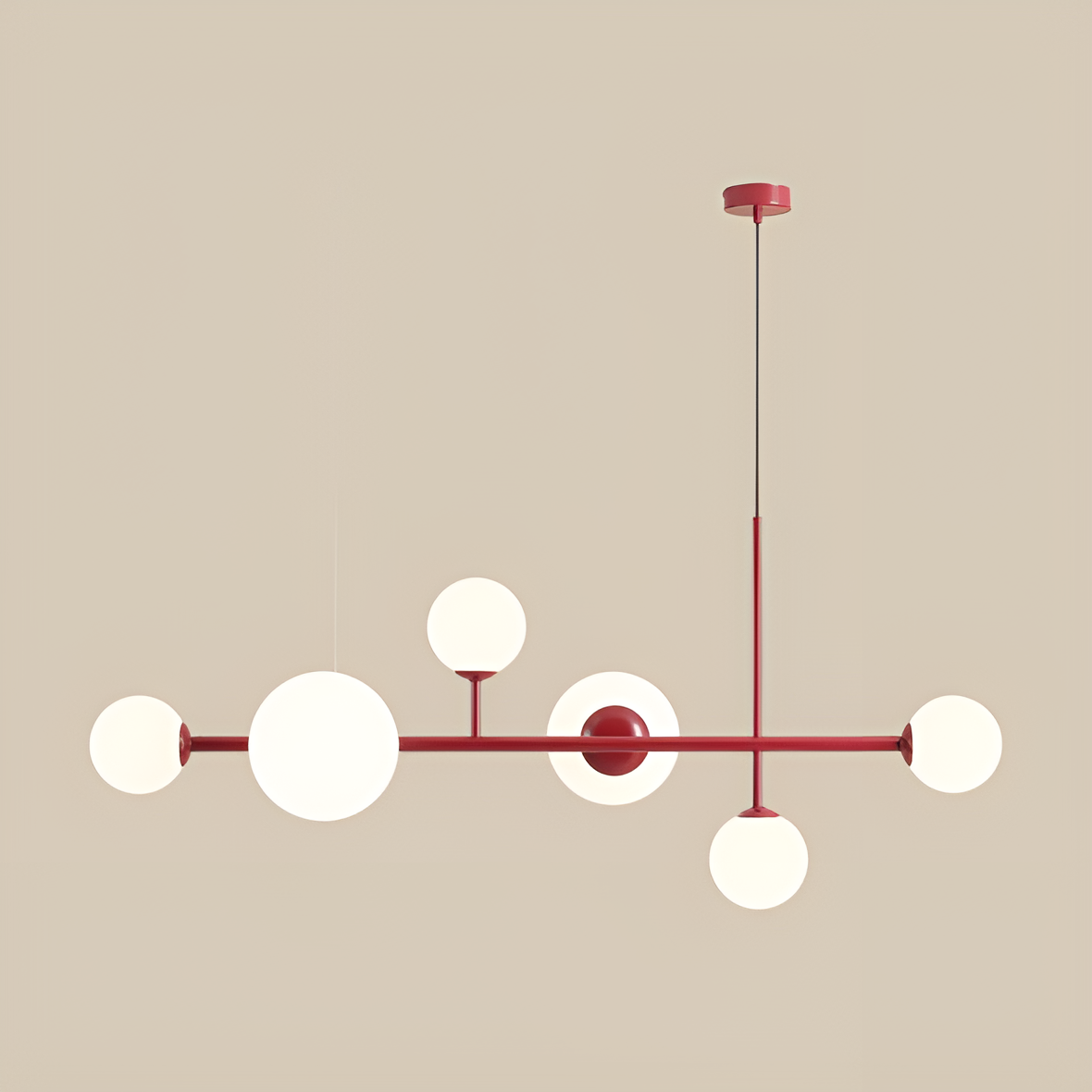 Hanging lamp Dione Hexa red