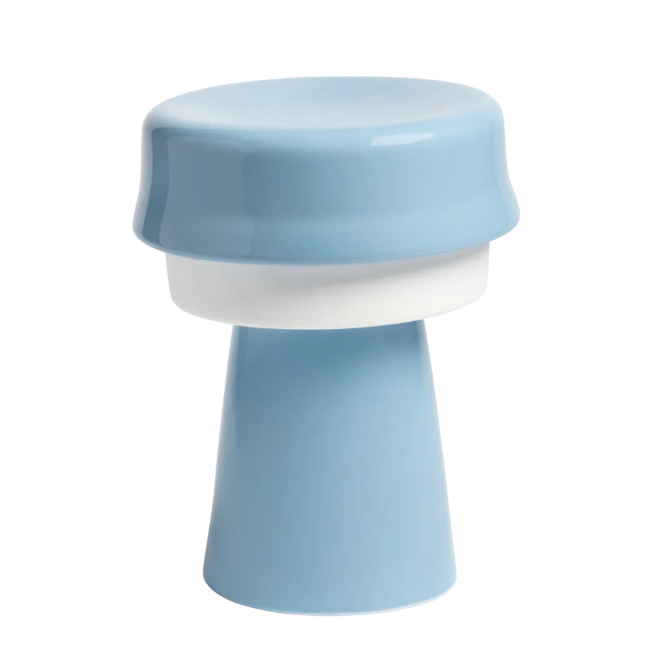 HAT blue table lamp with white