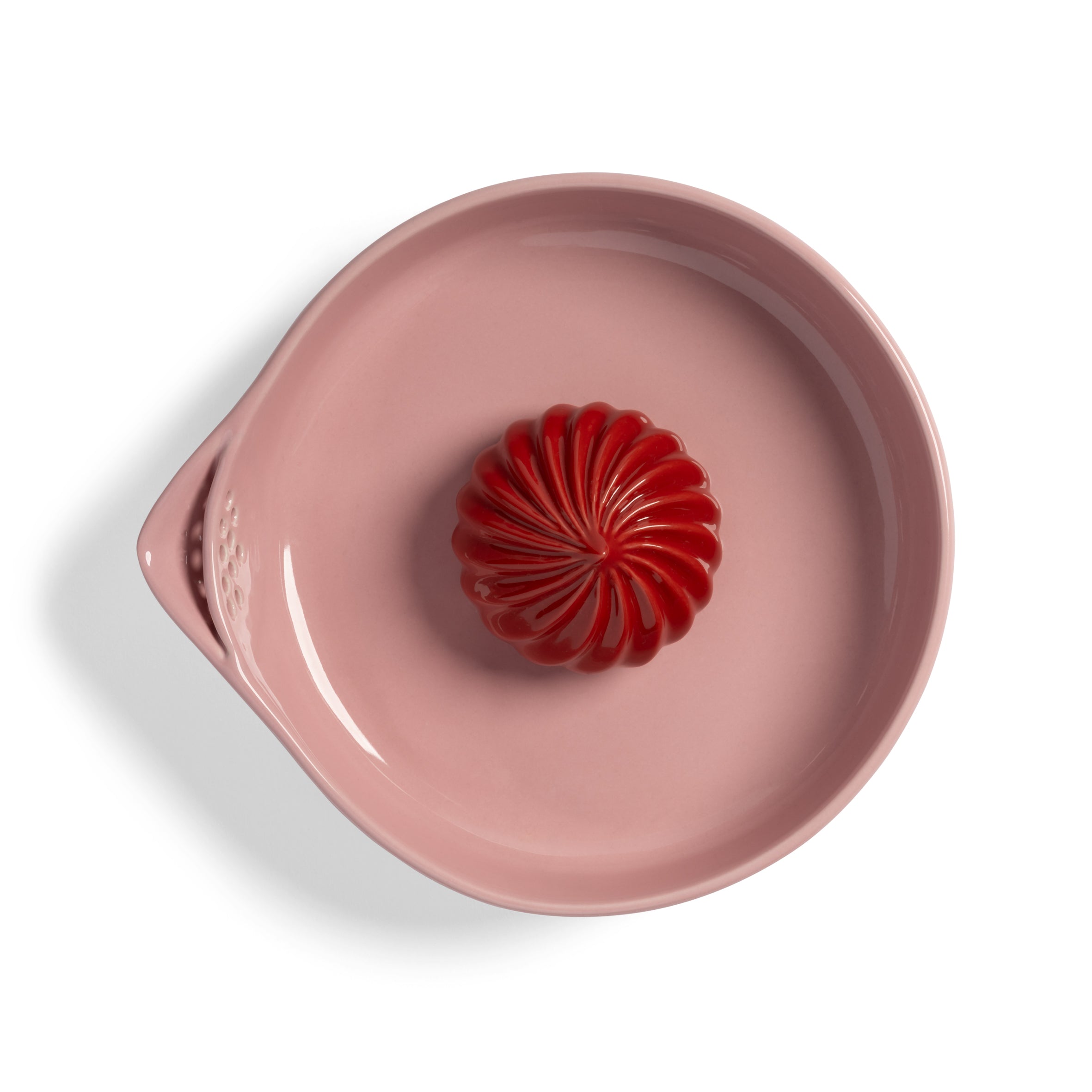 Zitruspresse PUDDING rosa mit rot