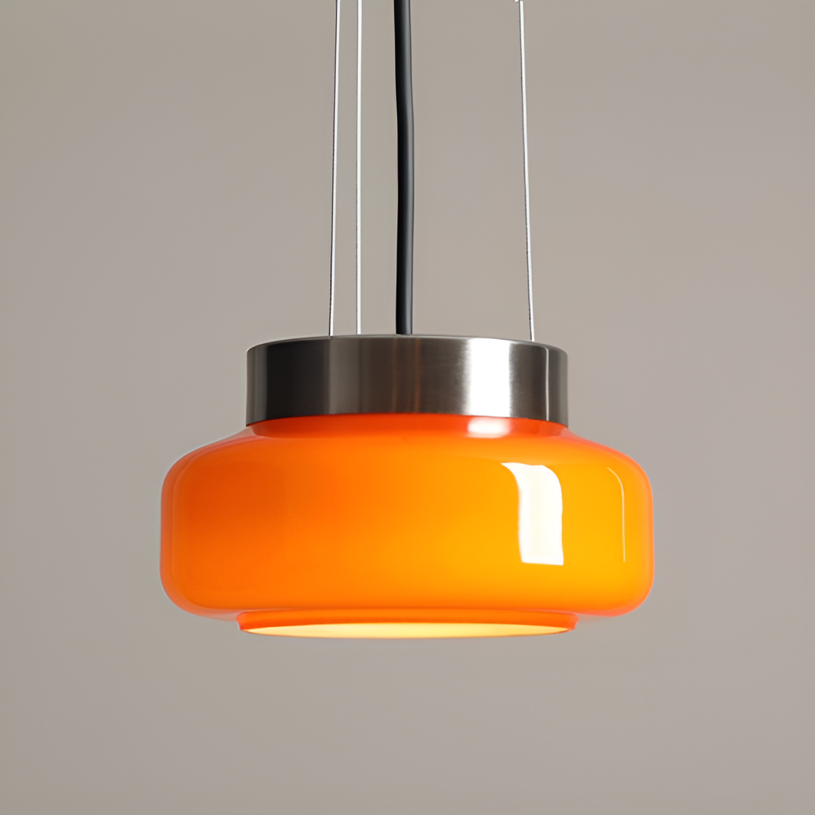 Bonbon orange hanging lamp