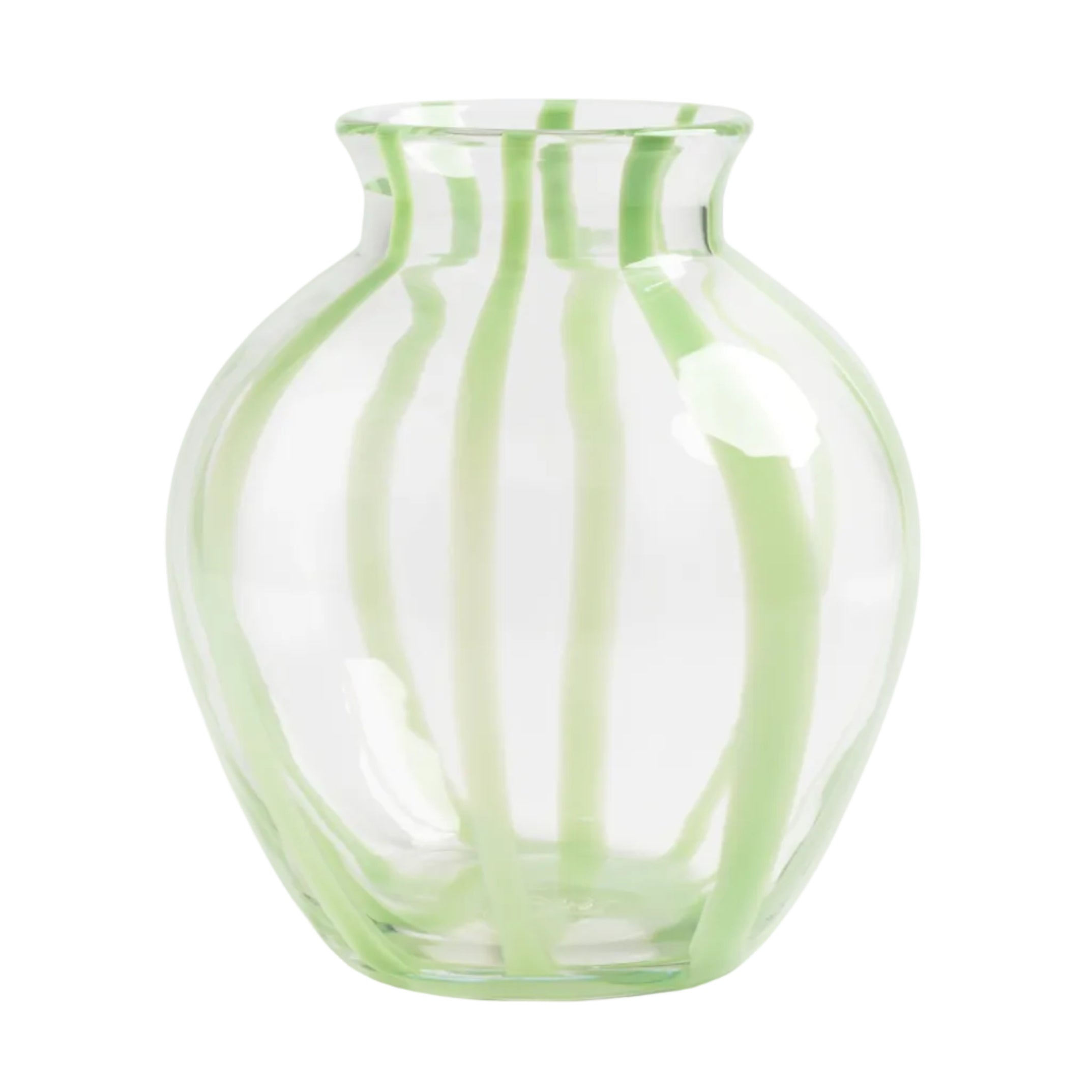 YOGU STRIPE vase green glass