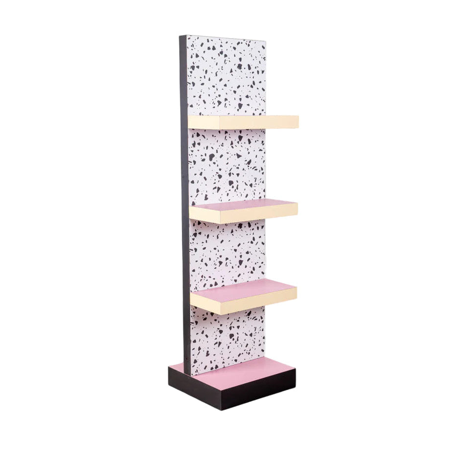 SUPERSHELF TERRAZZO White with Yellow and Pink Shelf