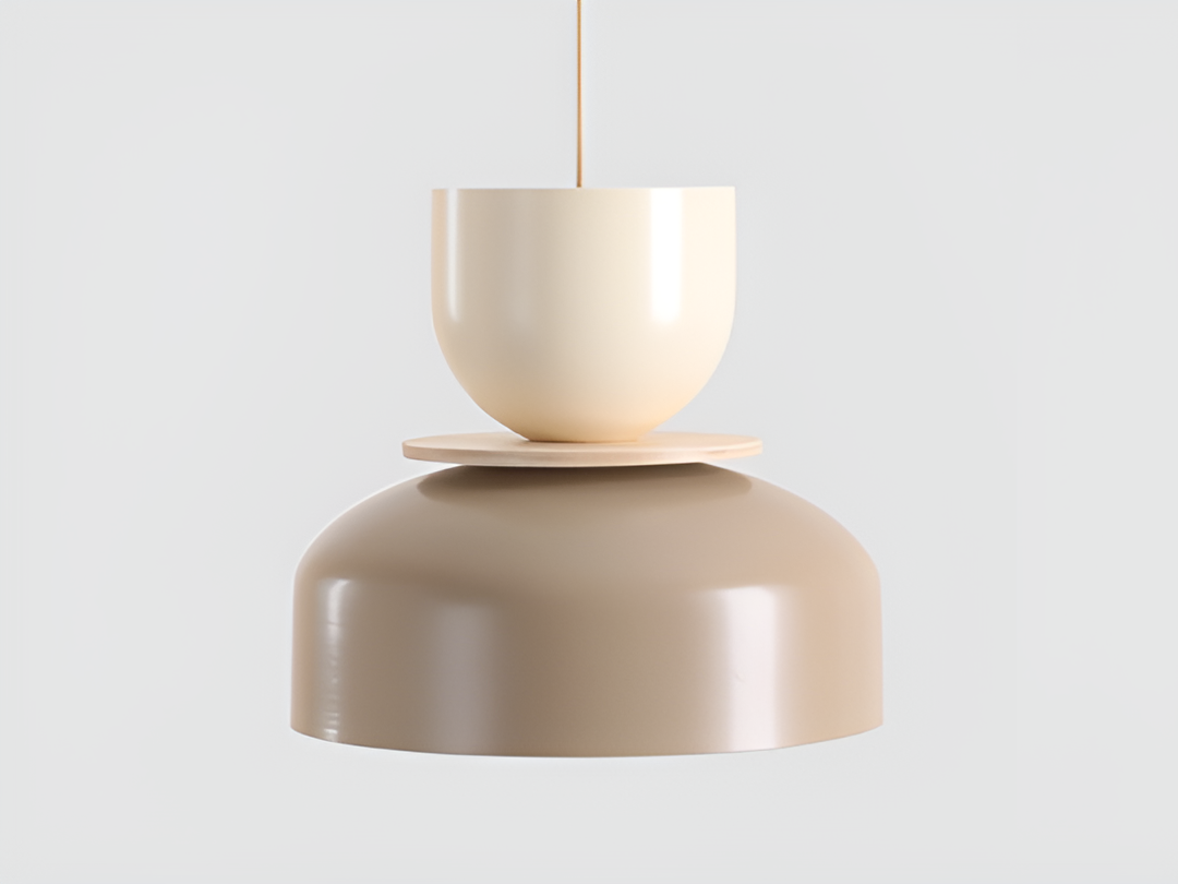UTO Pendelleuchte creme mit beige