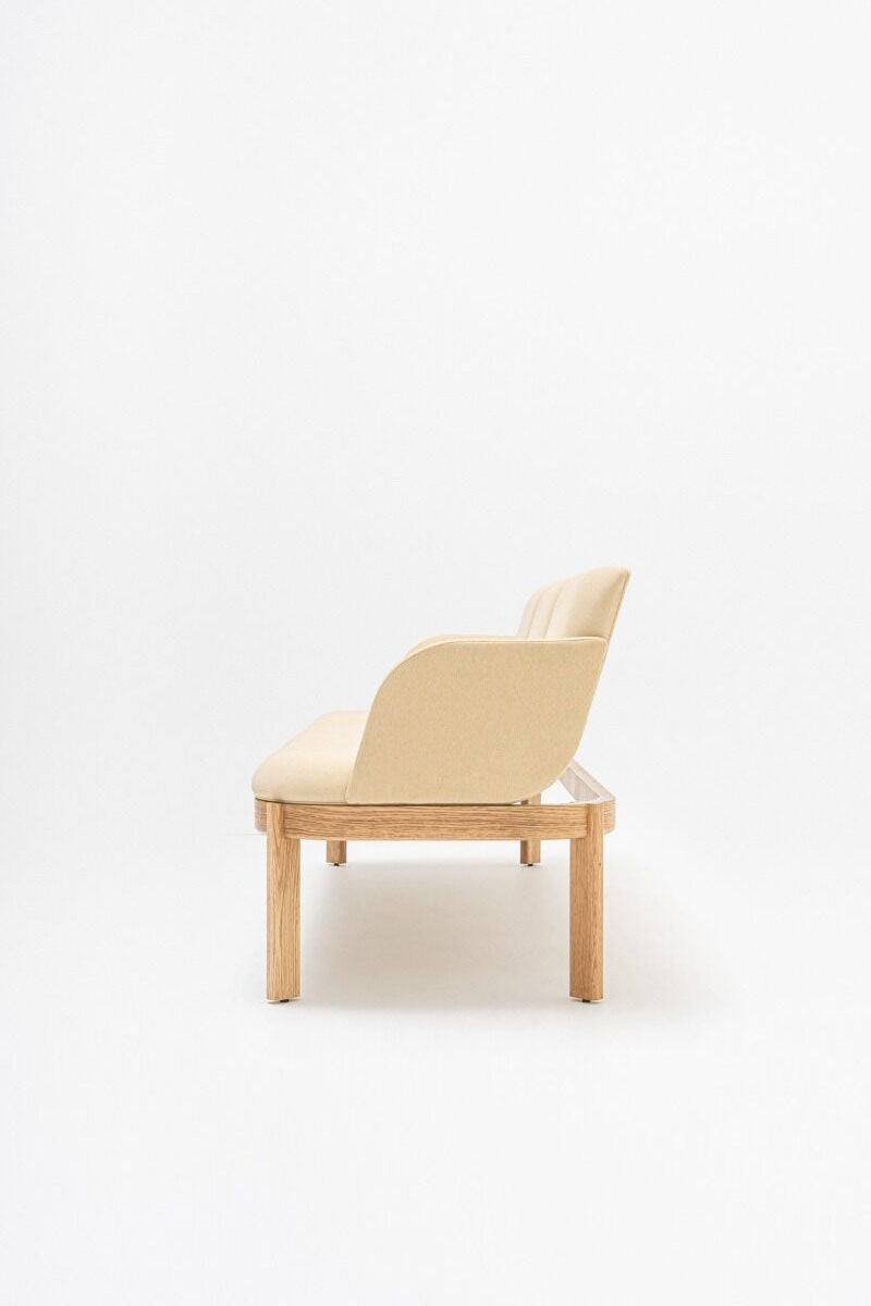 Gepolsterte Sofa Rampe Holzbasis