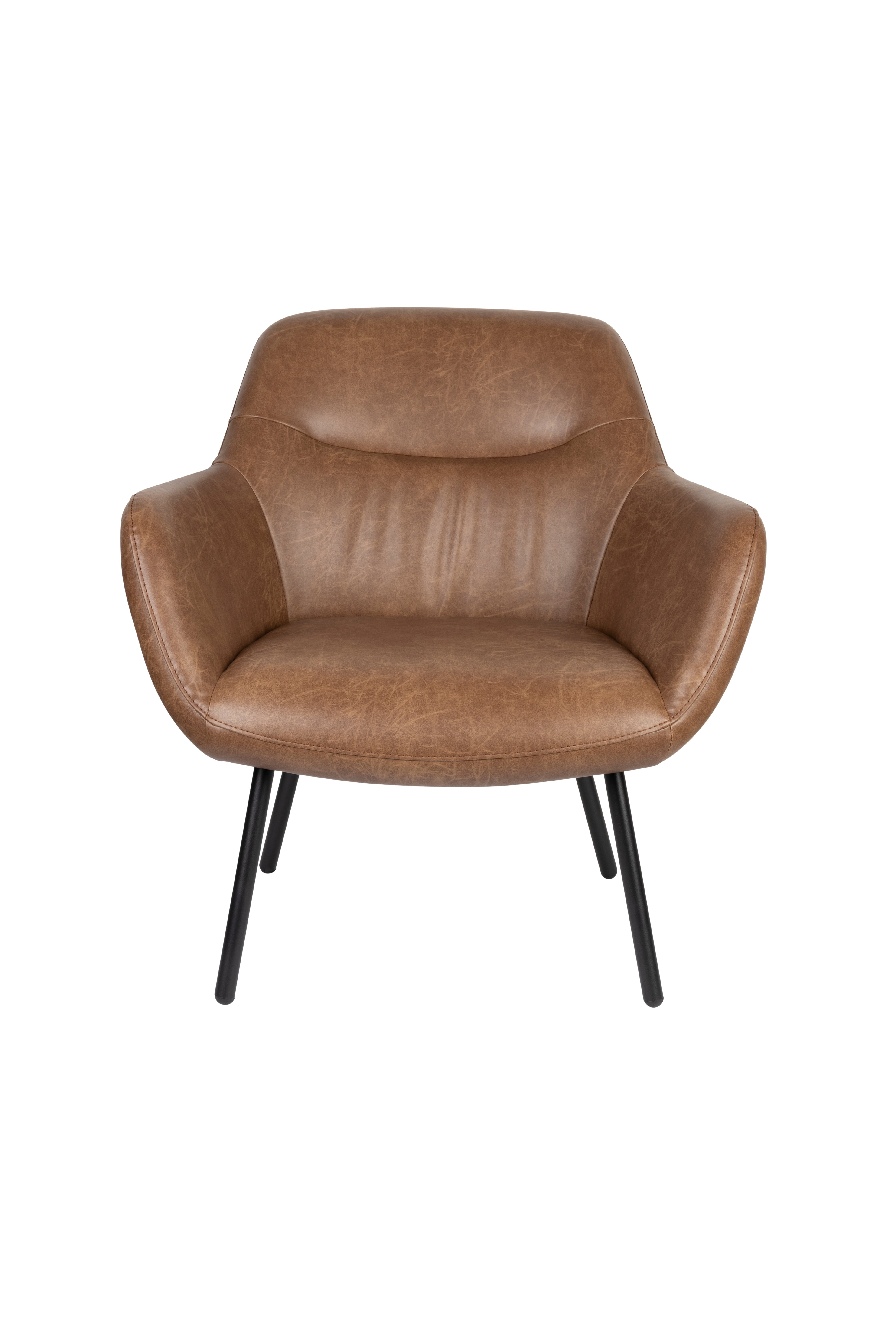 Dude chair brown ecological leather