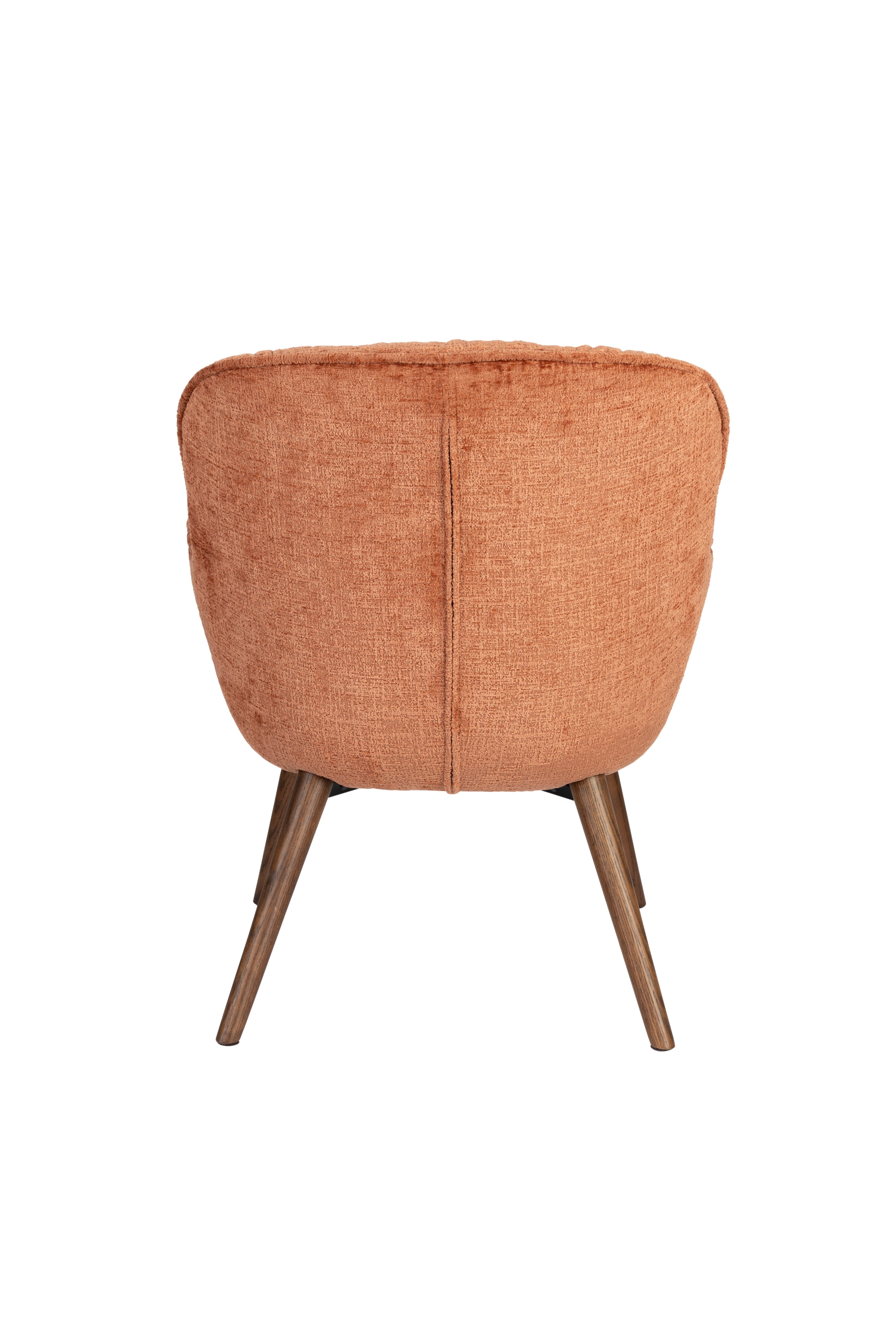 LENN armchair brown velvet with wooden base