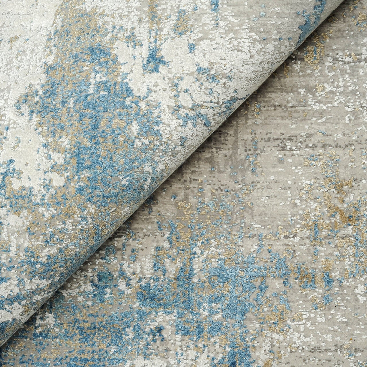 ROYAL gray rug with blue