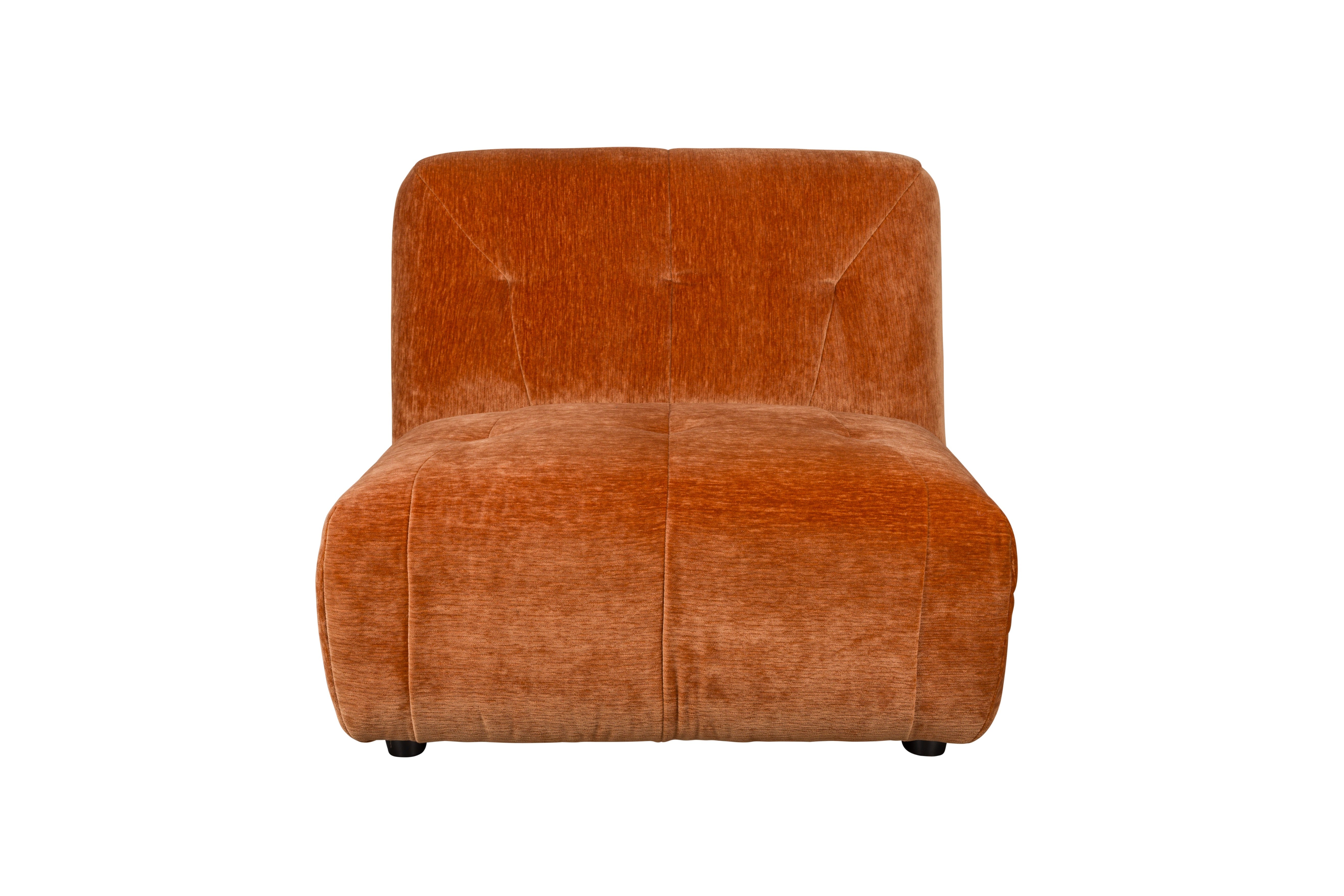 Modulsofa GIADA - mittleres Element braunes Velvet