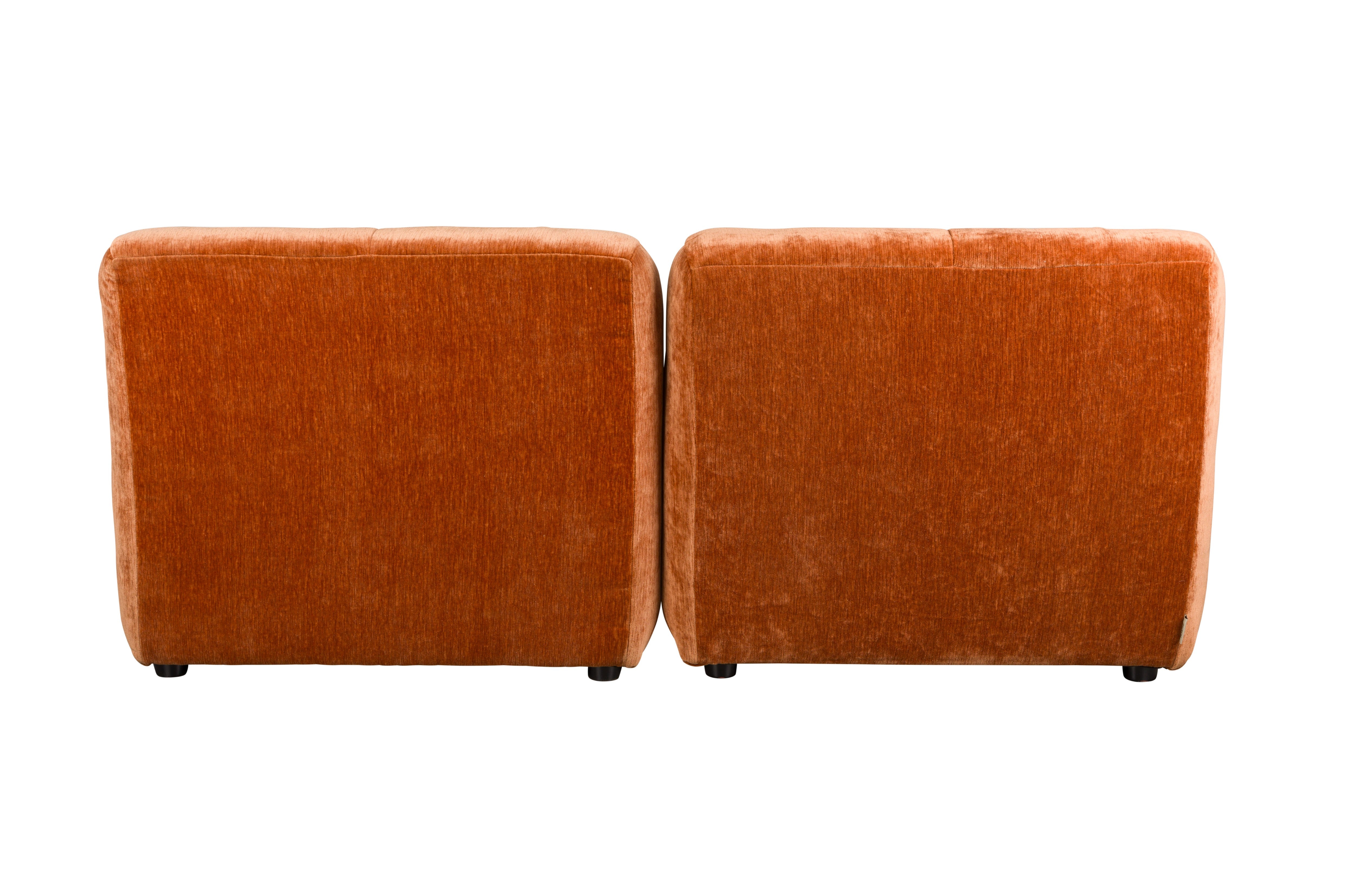 2-seater Sofa GIADA brown velvet
