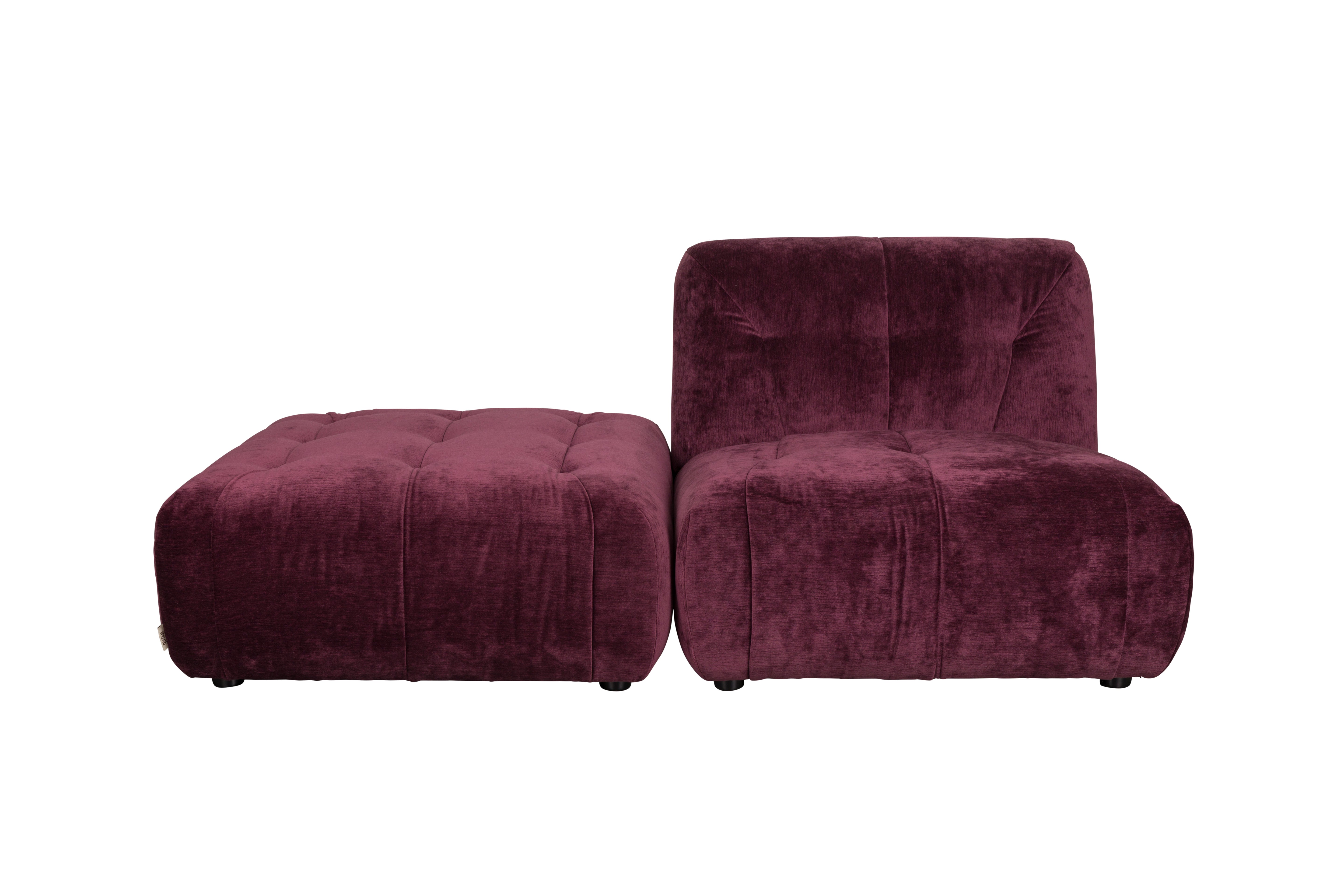 GIADA modular sofa - 1-seater plum velvet element