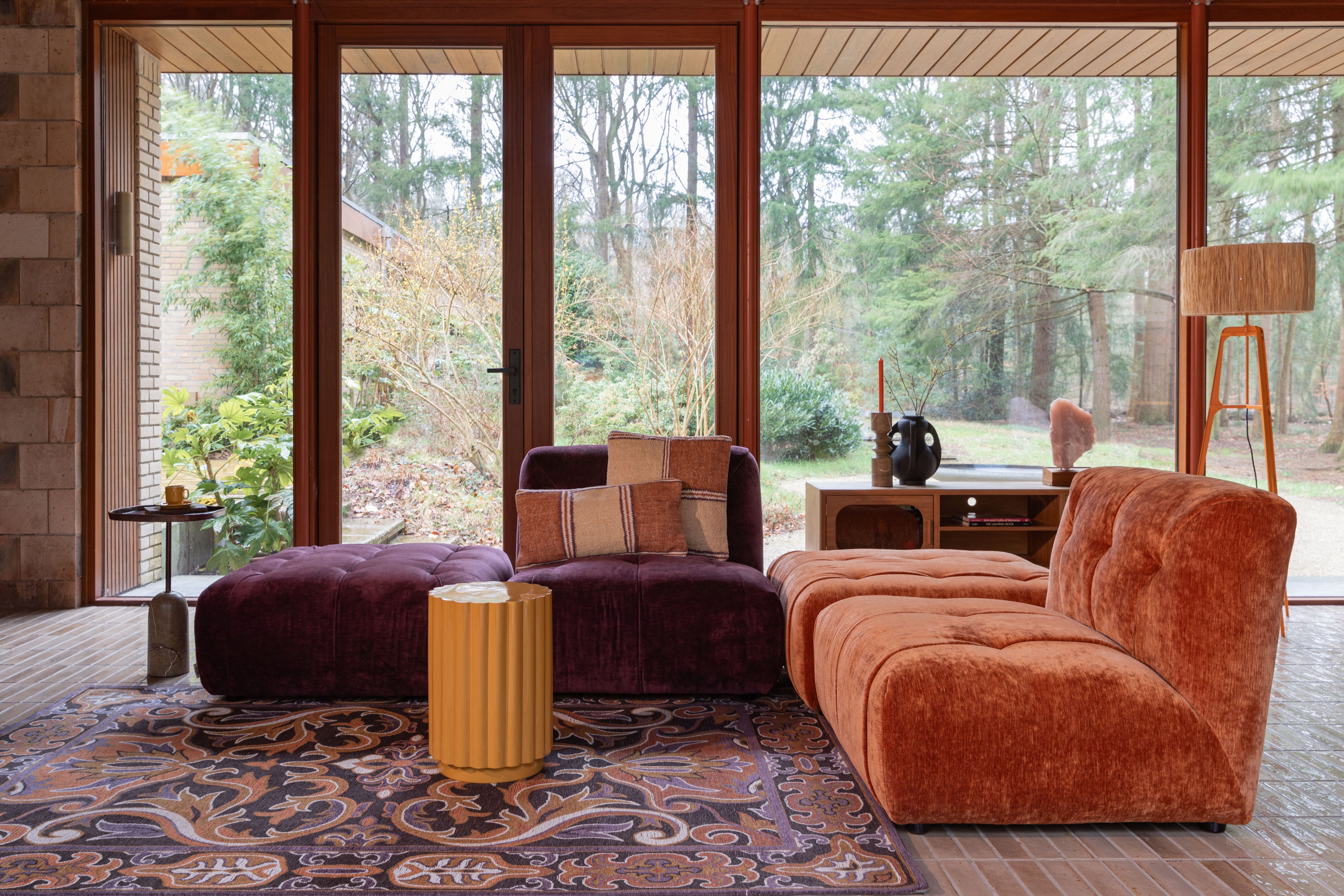 GIADA modular sofa - 1-seater plum velvet element