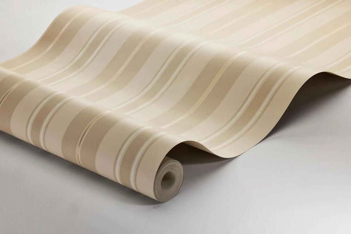 GUSTAF Light Brown Striped Wallpaper