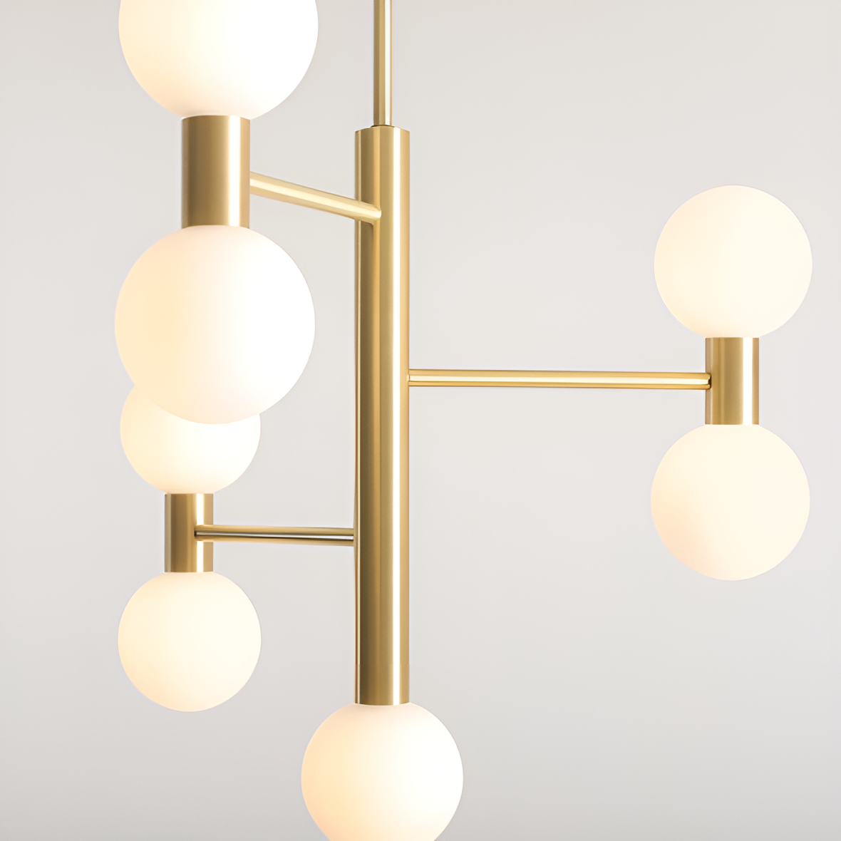Brass flare ceiling lamp