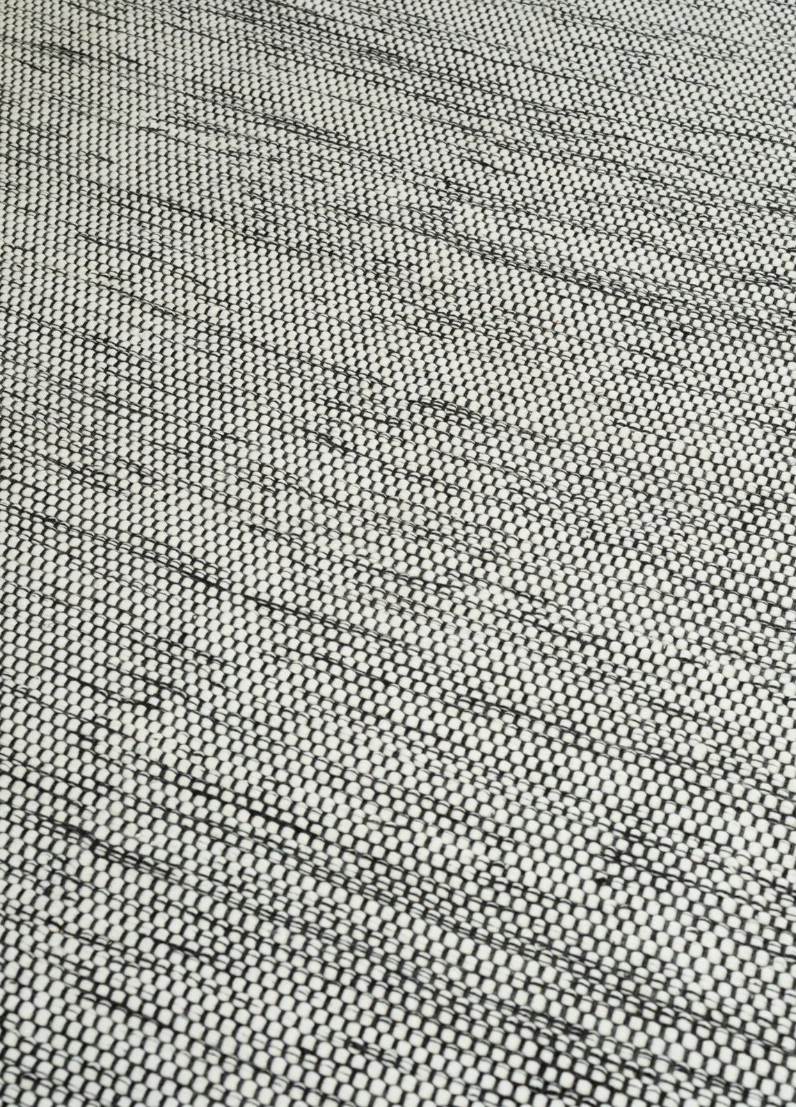 Rundteppich ADONIC MIST - MIXED schwarz mit weiß