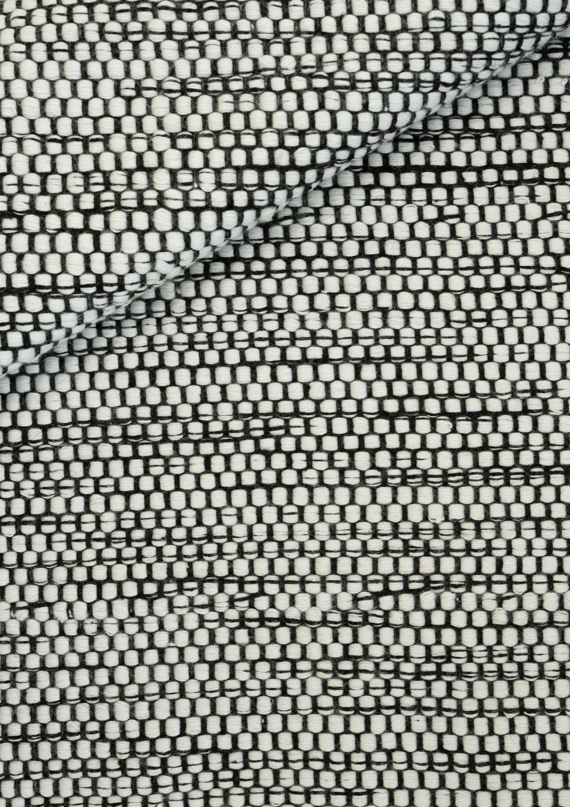 Rundteppich ADONIC MIST - MIXED schwarz mit weiß