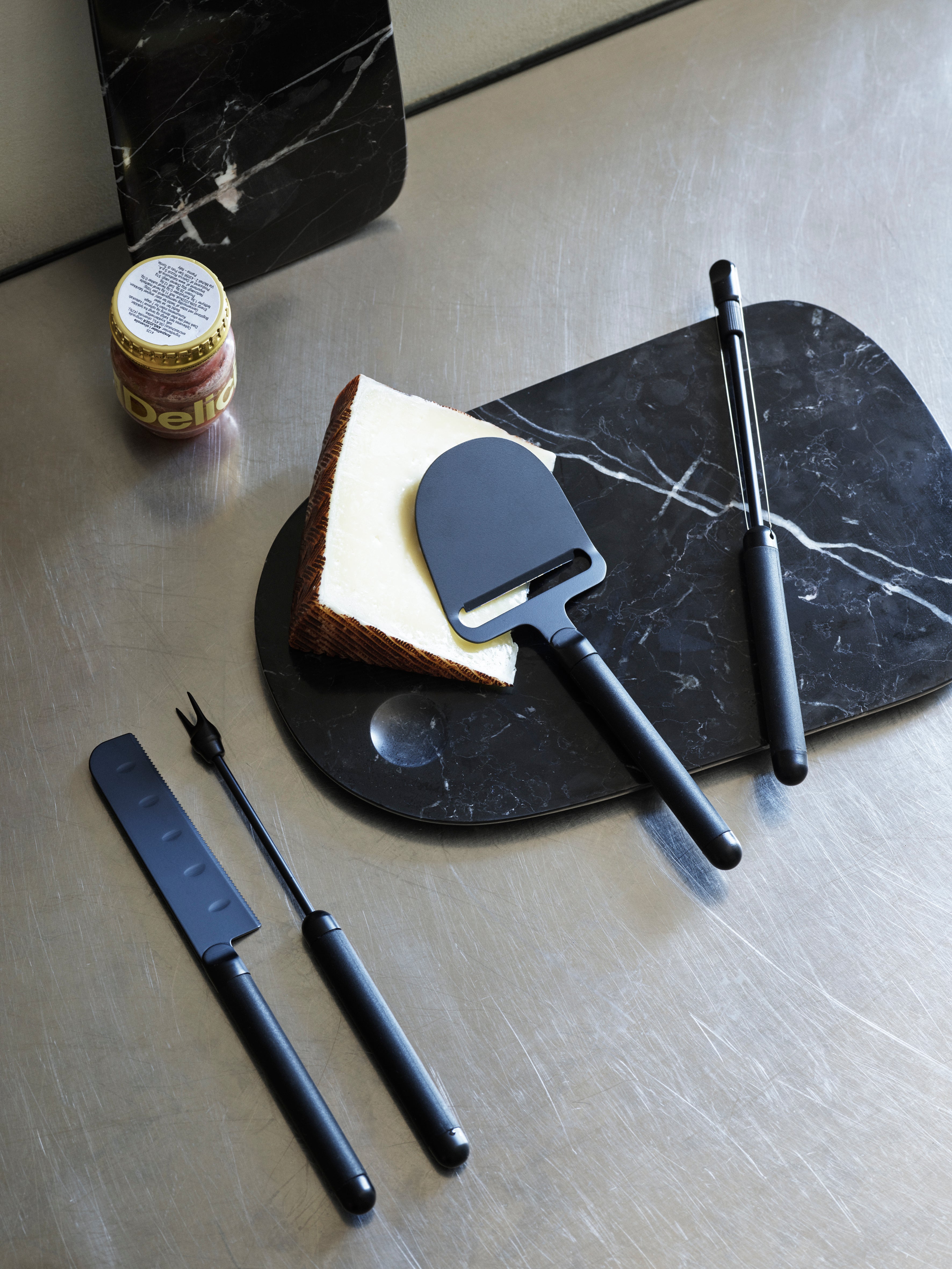 PEBBLE schwarzer Dessertgabel