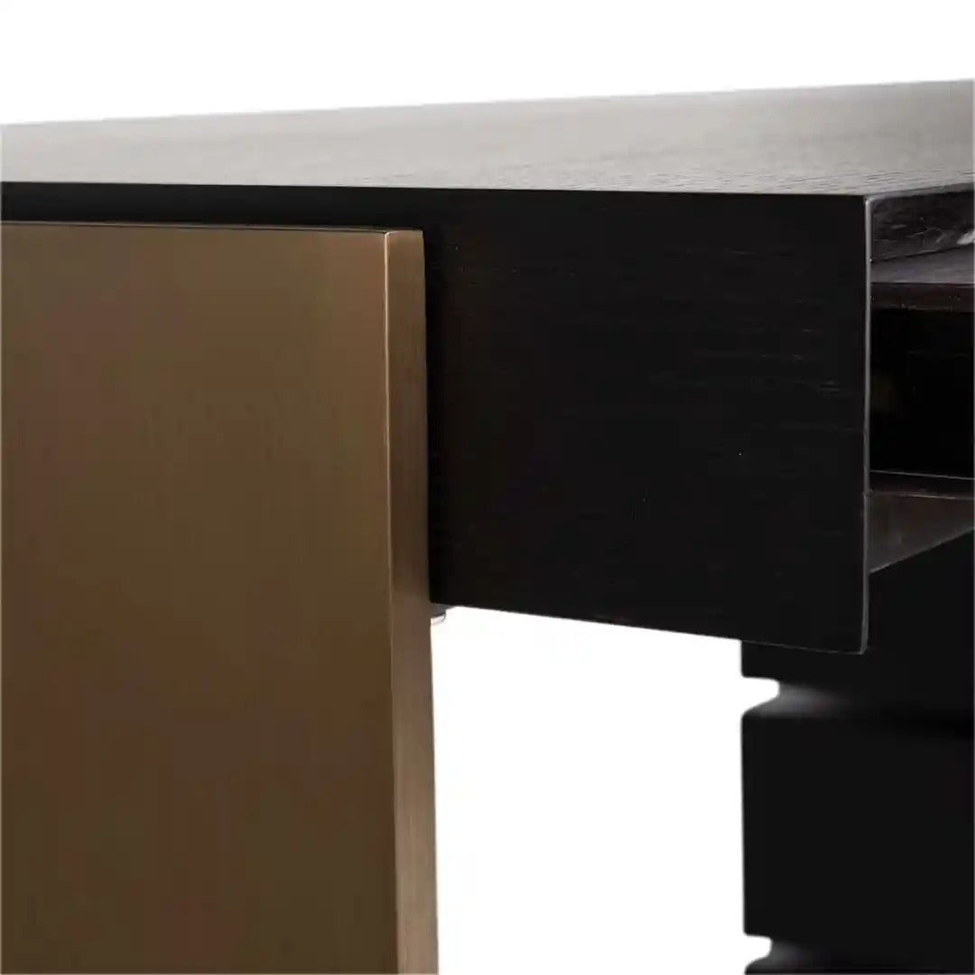 CONNAR desk black with brass finish