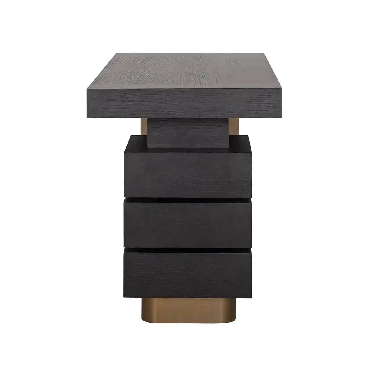 CONNAR desk black with brass finish