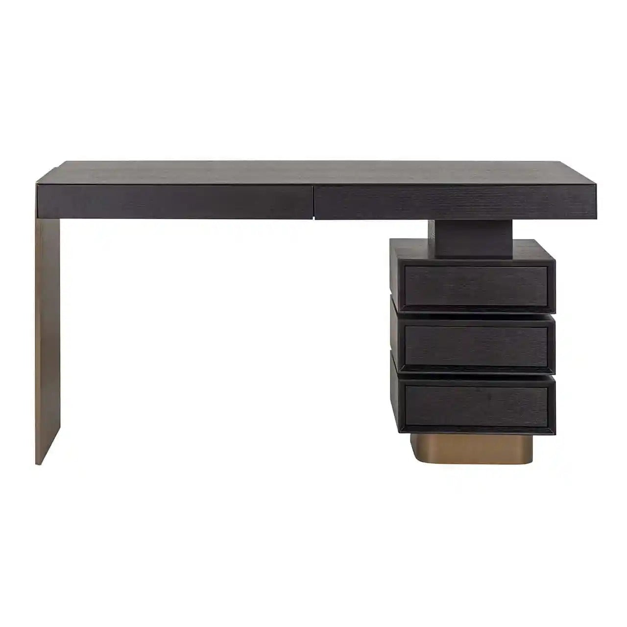 CONNAR desk black with brass finish