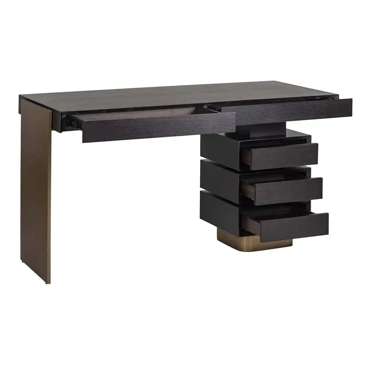 CONNAR desk black with brass finish