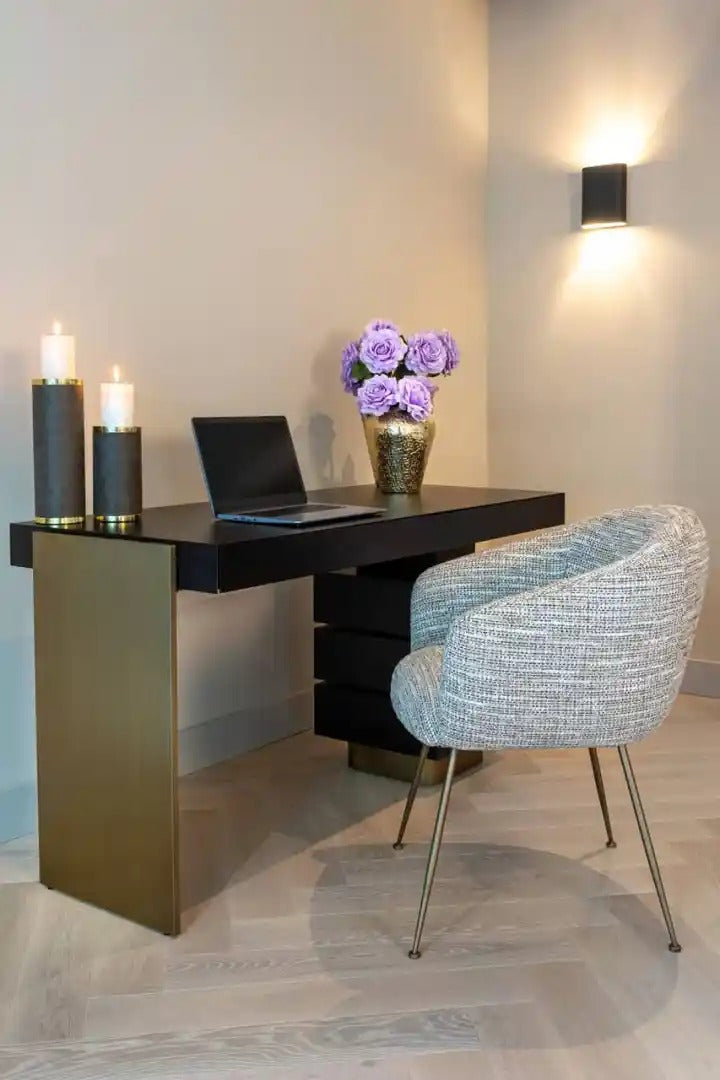CONNAR desk black with brass finish