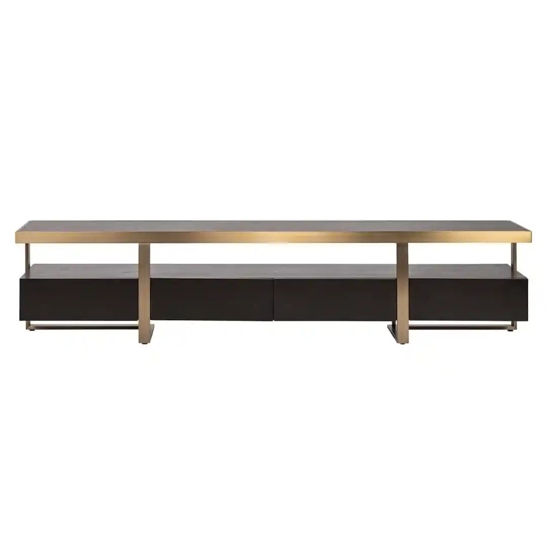 DIDDLEY TV Cabinet black with brass finish