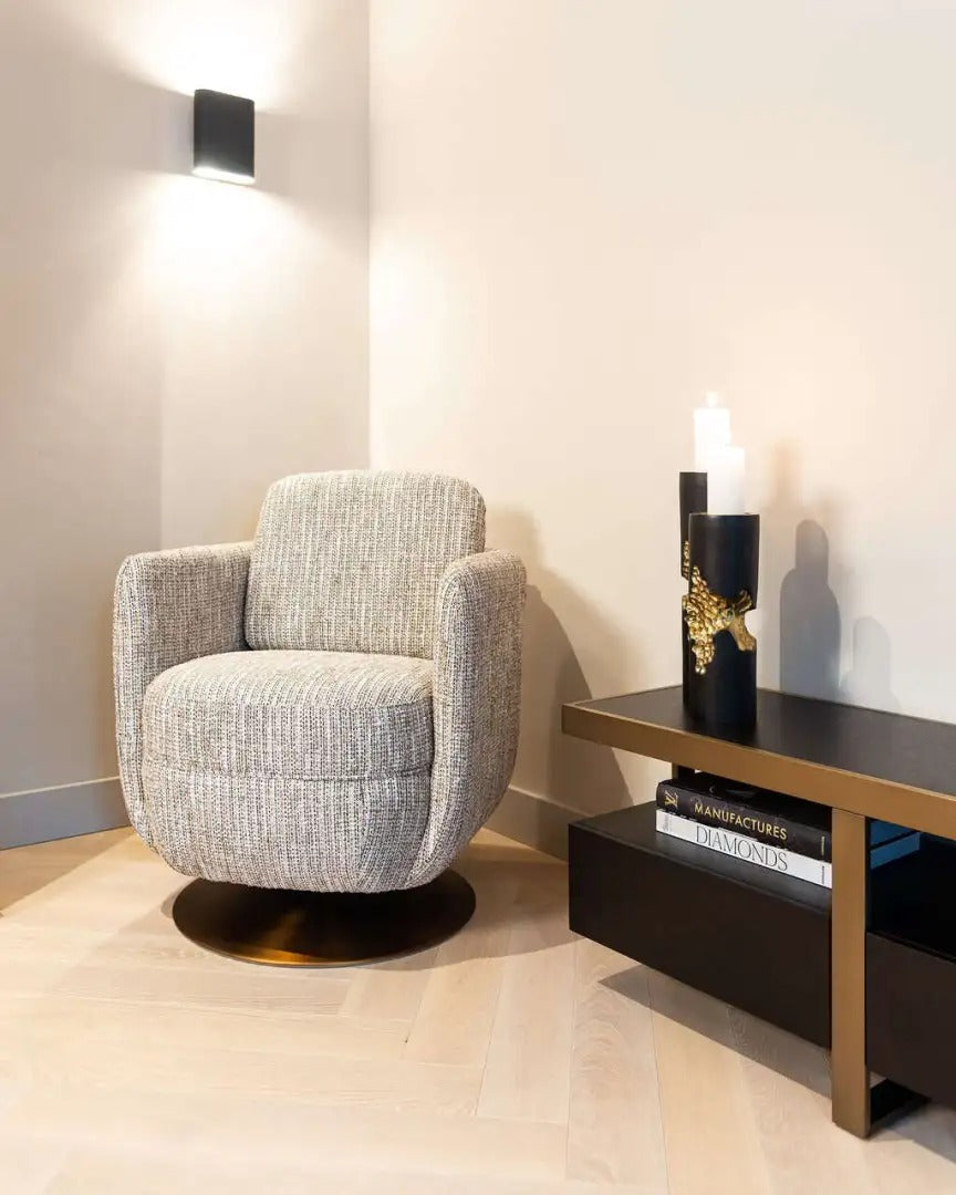 DIDDLEY TV Cabinet black with brass finish