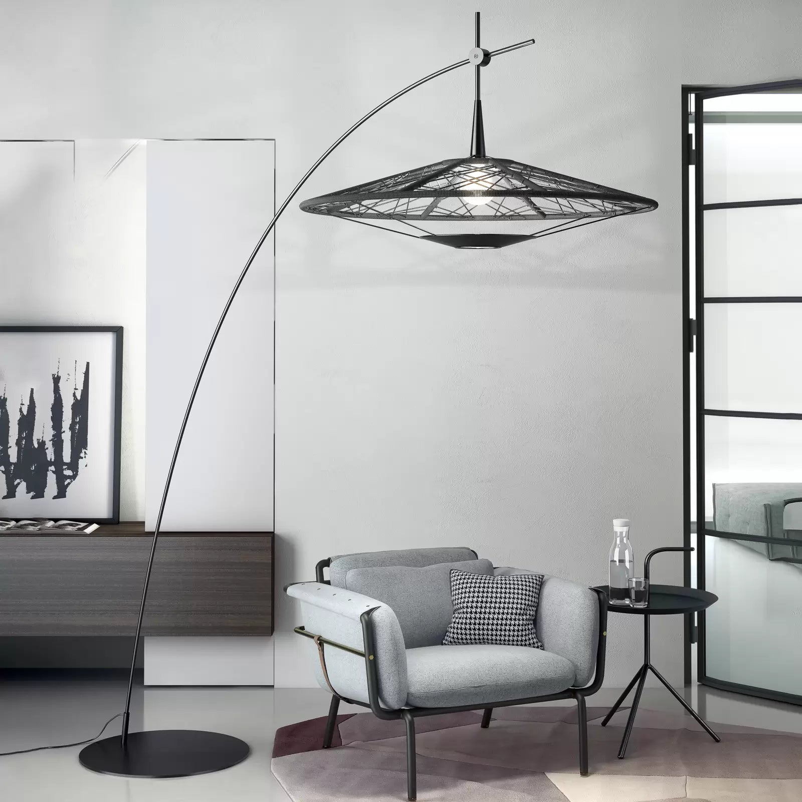 Stehlampe Bogen CARPA schwarz