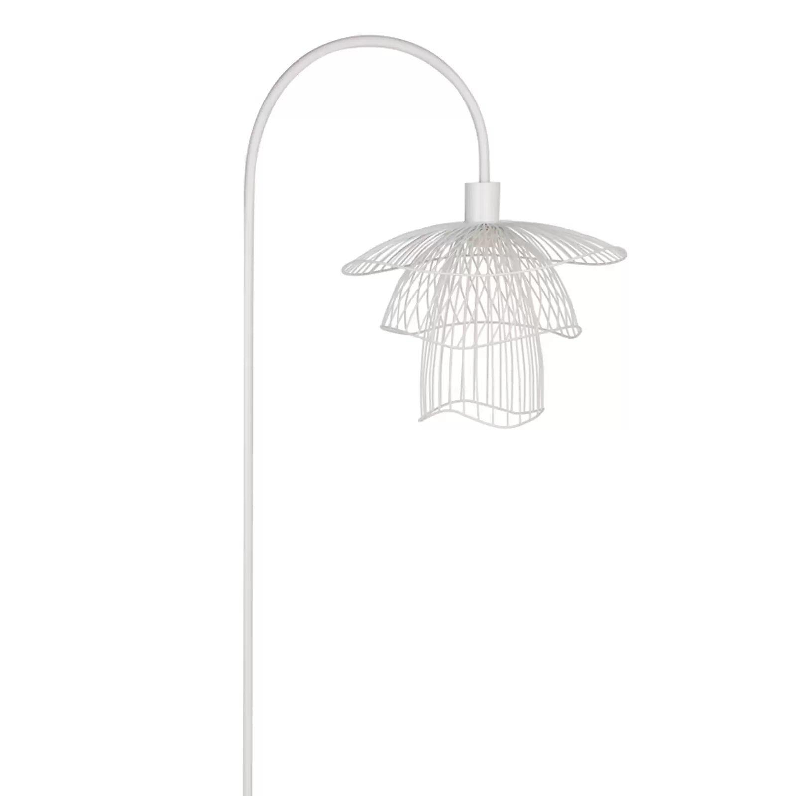 White papillon floor lamp