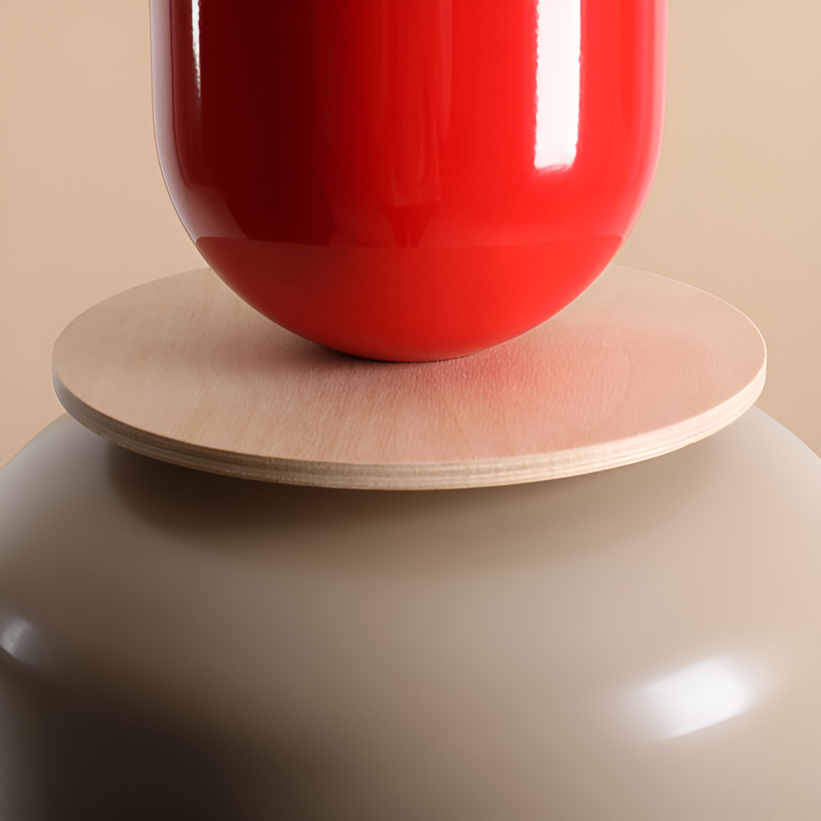 UTO Hängelampe rot mit beige