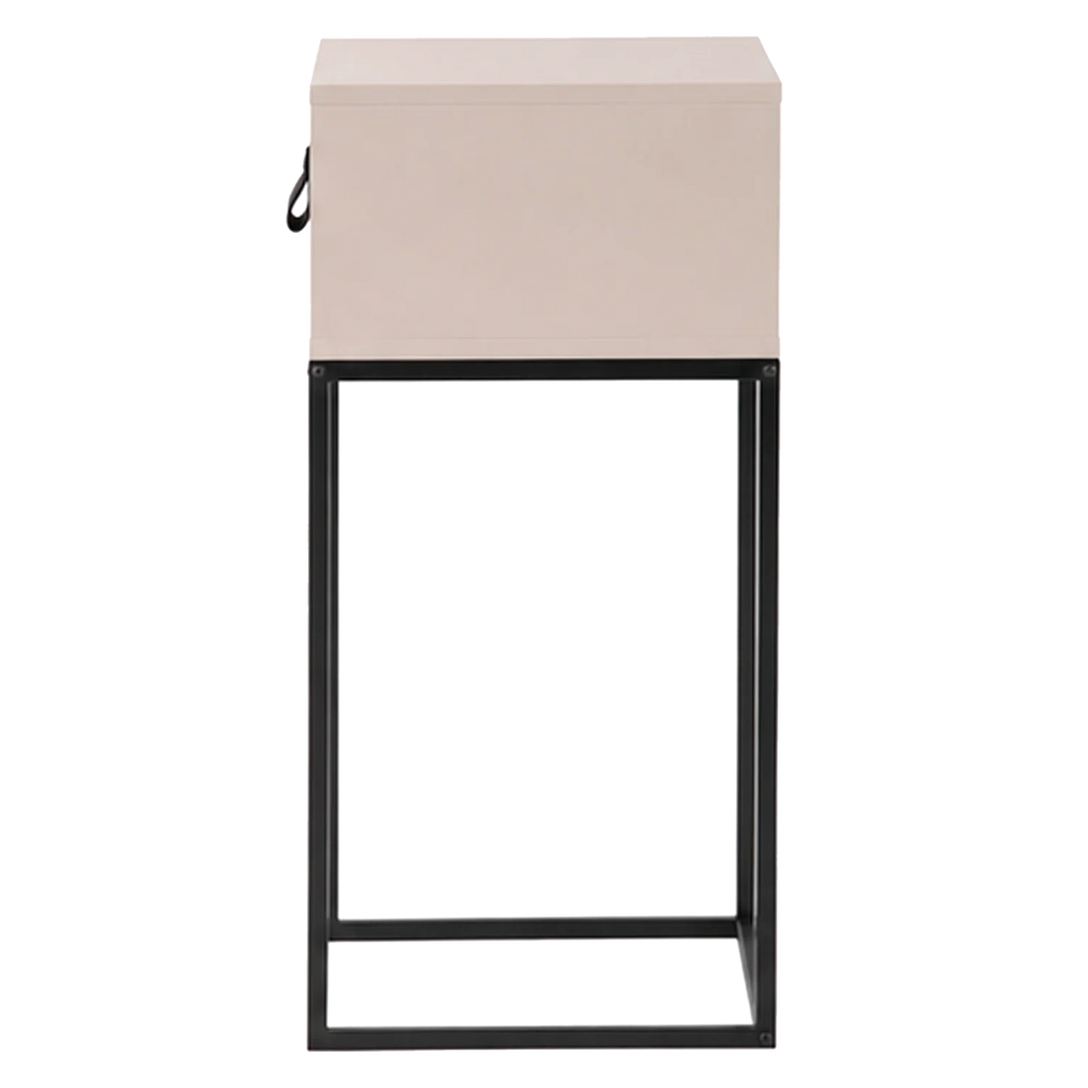 ZOLA Nightstand beige with black base