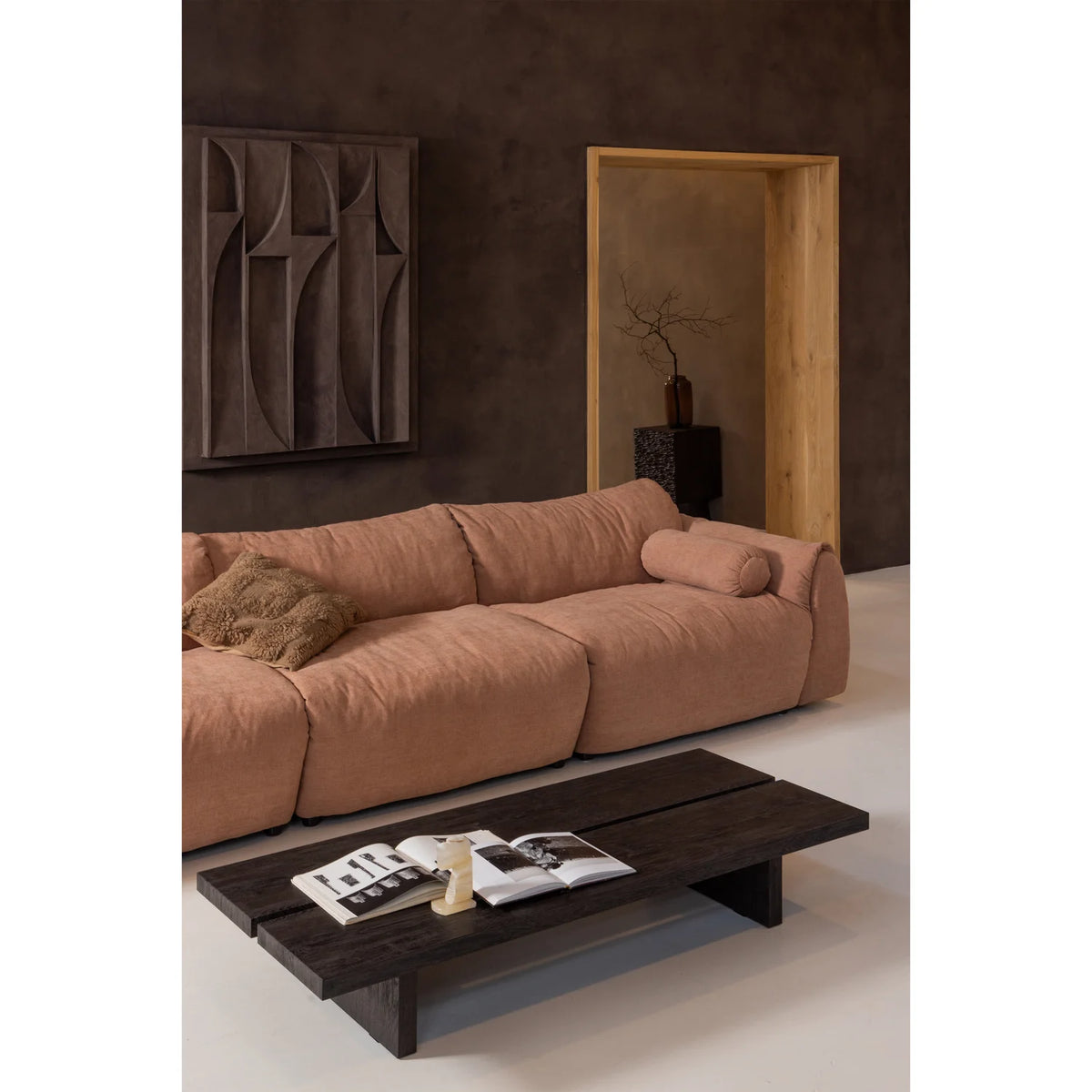 Coffee table Lion dark brown