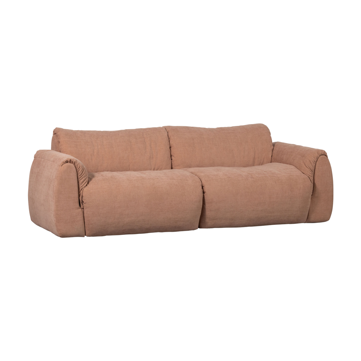 Sofa 2-osobowa BAGGY szenil tkany pudrowy róż – Woood