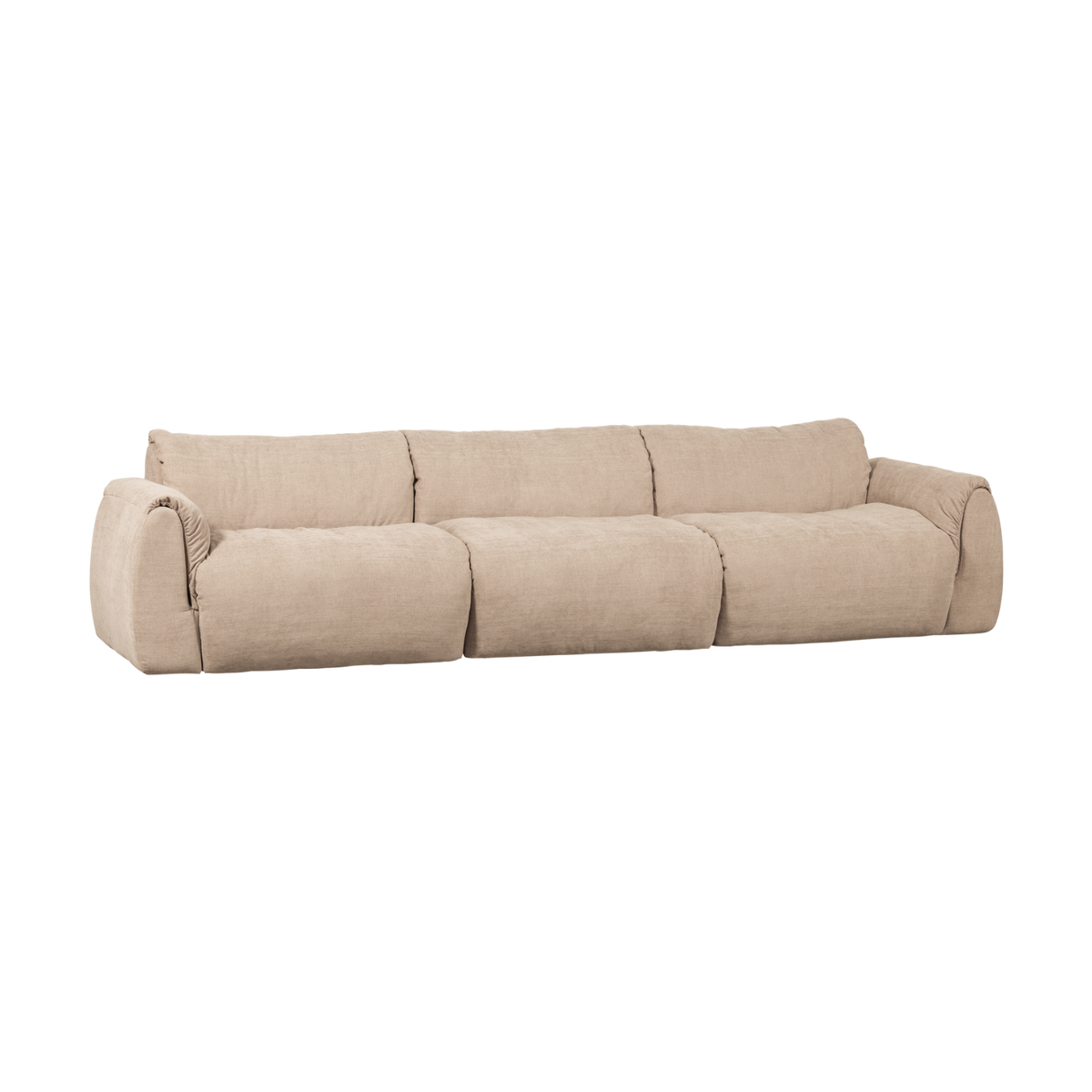 Sofa 3-osobowa BAGGY szenil tkany piaskowy – Woood