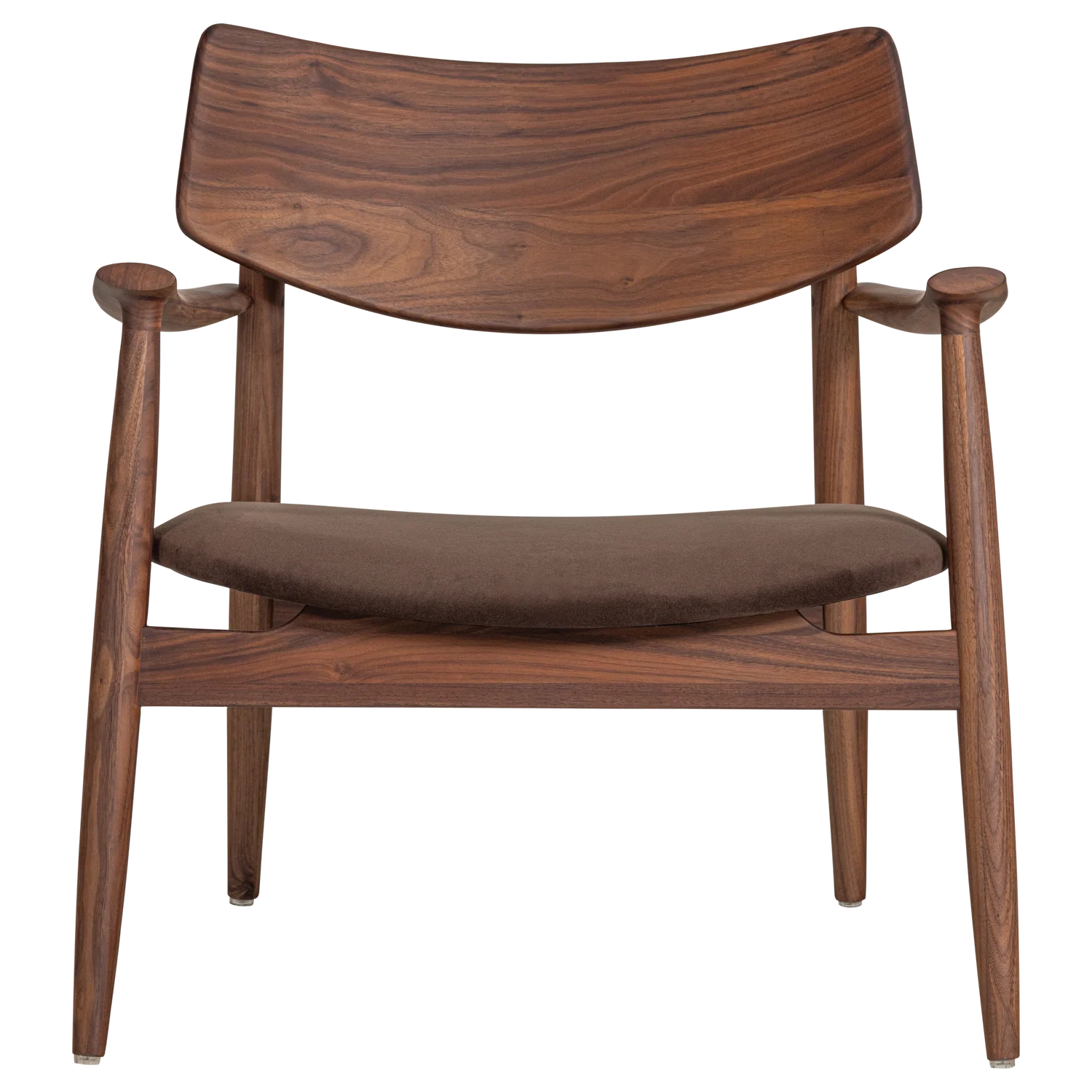 Chair BASK brown seat with walnut base