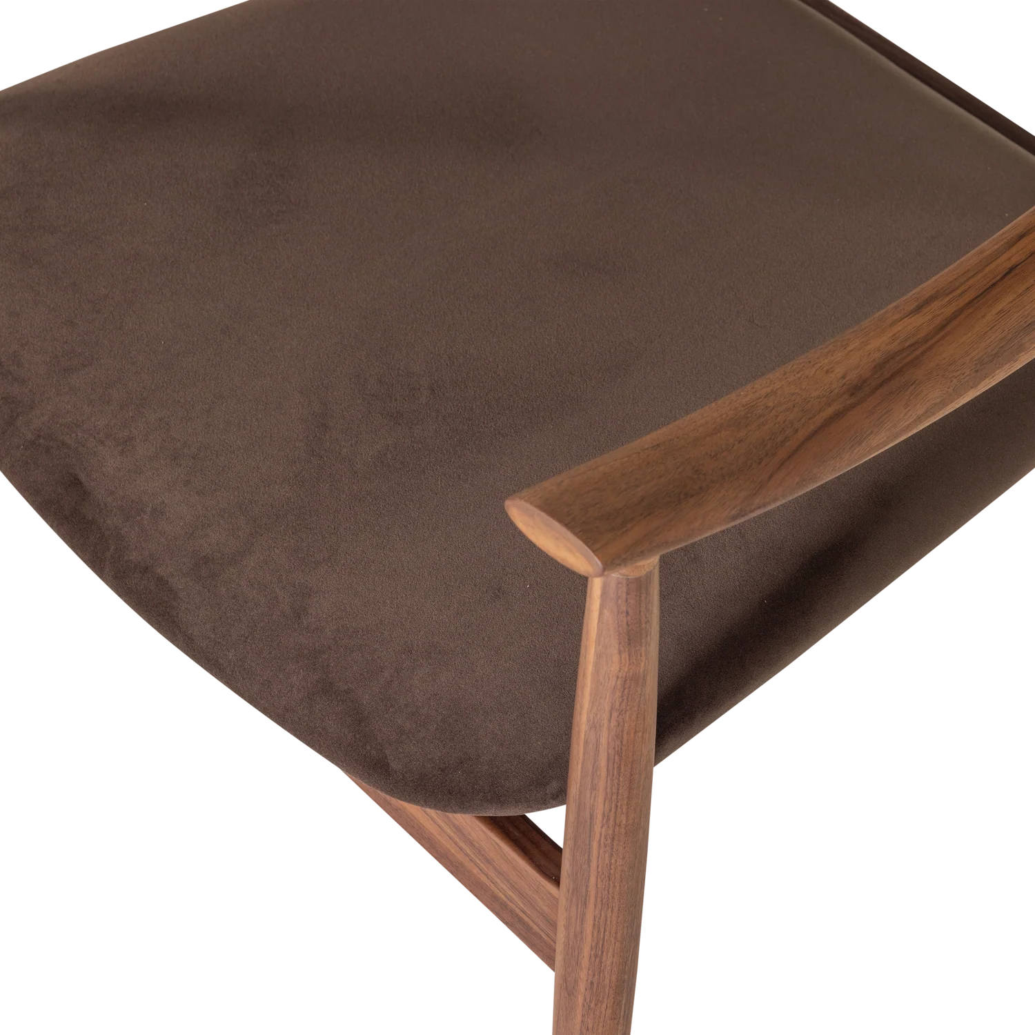 Chair BASK brown seat with walnut base