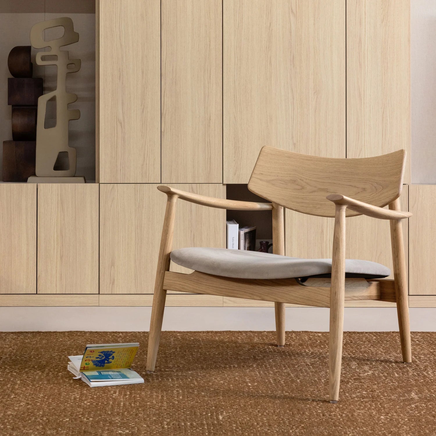 Chair BASK beige seat with oak base
