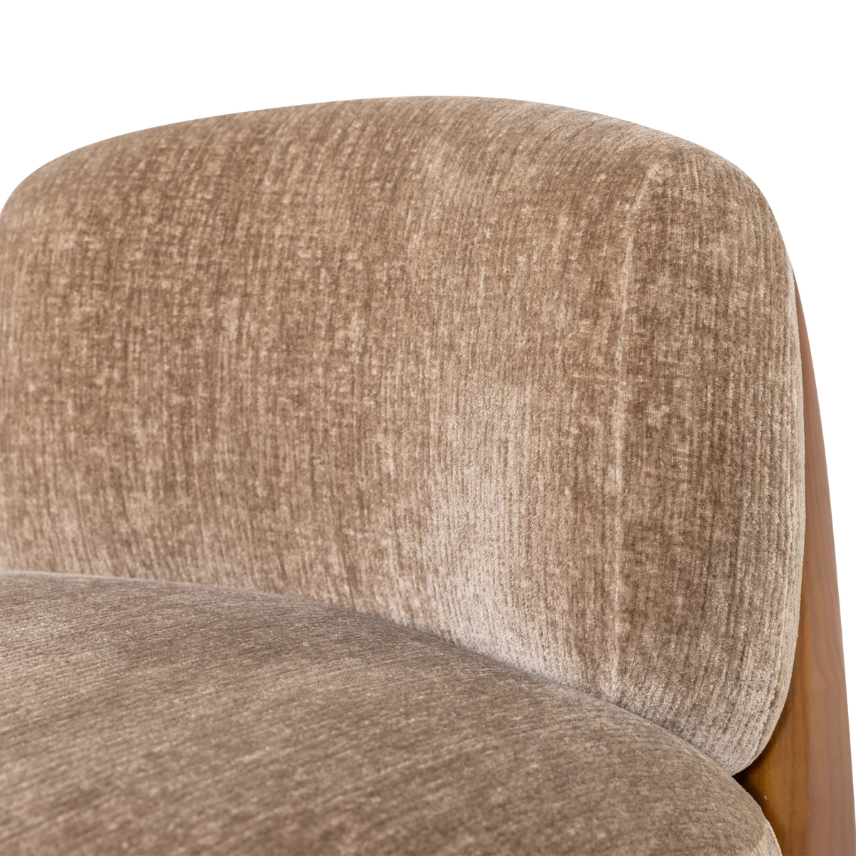 RUNI sand armchair with wooden base