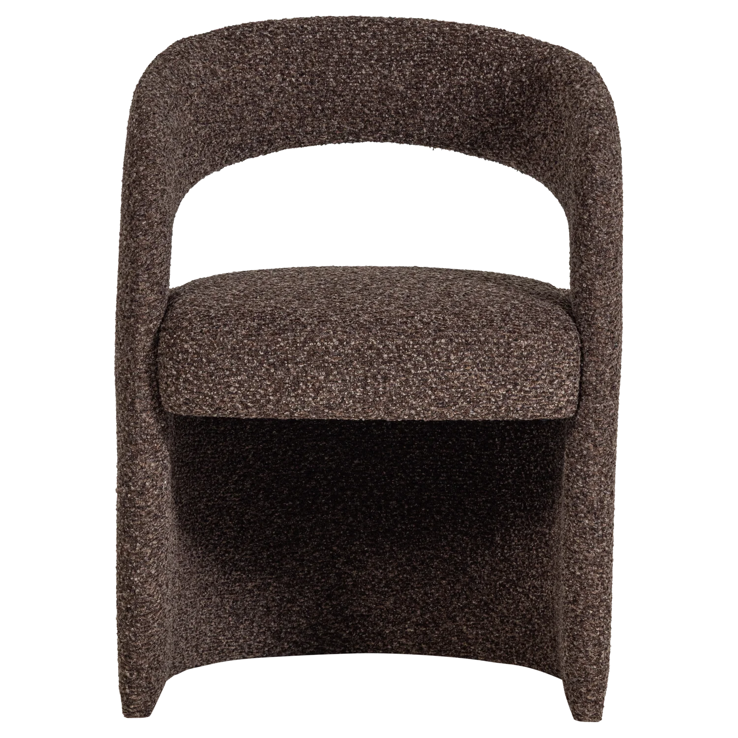 LANOR Chair dark brown boucle