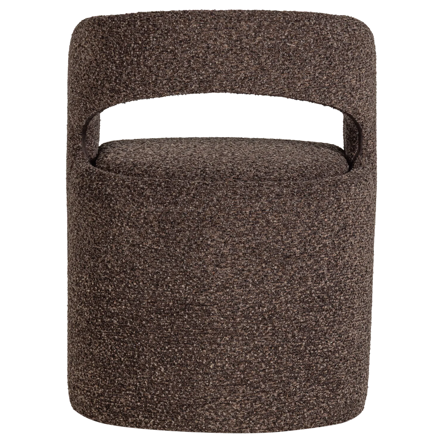 LANOR Chair dark brown boucle