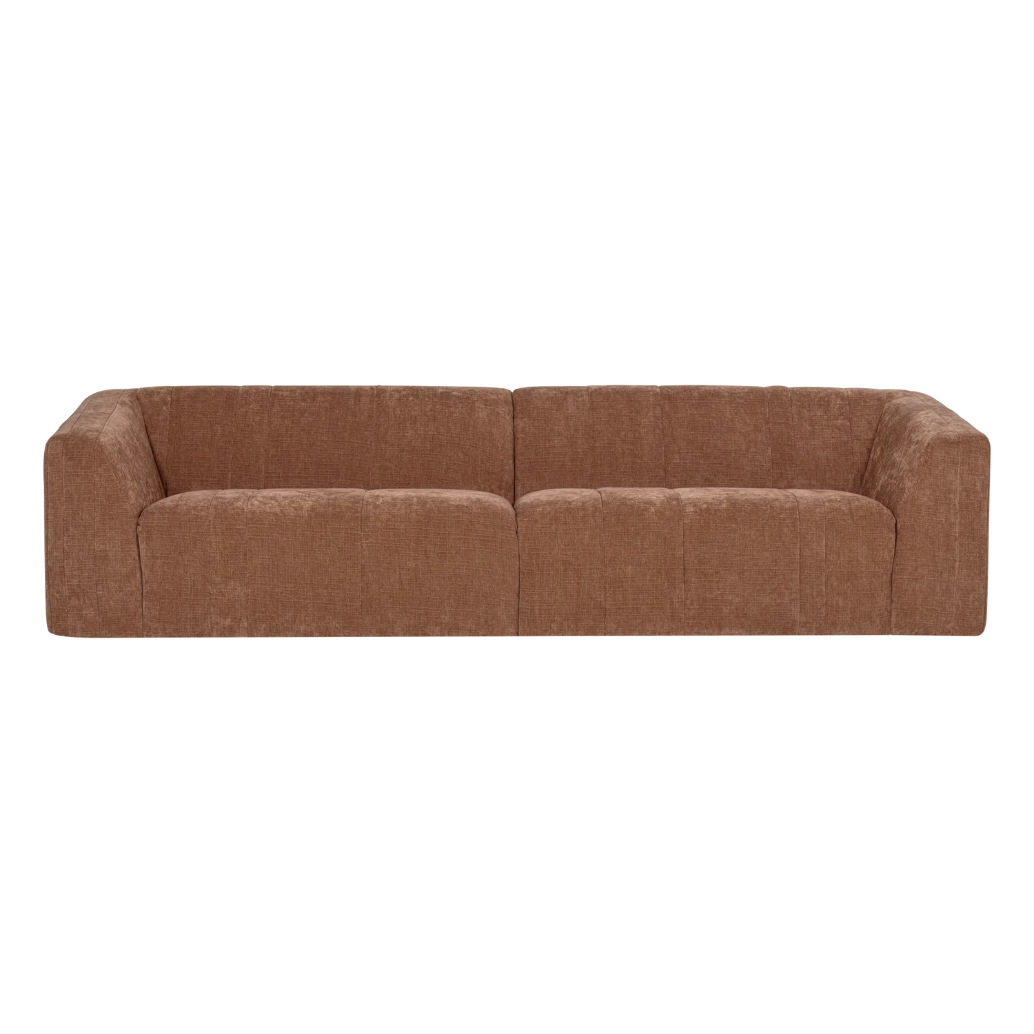 OMAIRE 4-Seater Sofa Rusty Brown Chenille