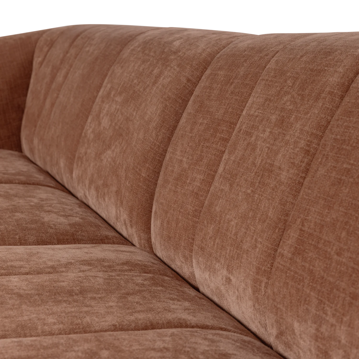 OMAIRE 4-Seater Sofa Rusty Brown Chenille
