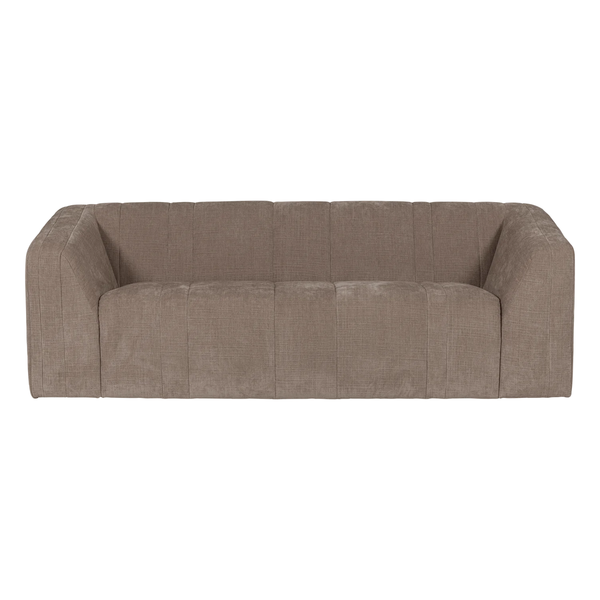 2-Seater Sofa OMAIRE Taupe Chenille