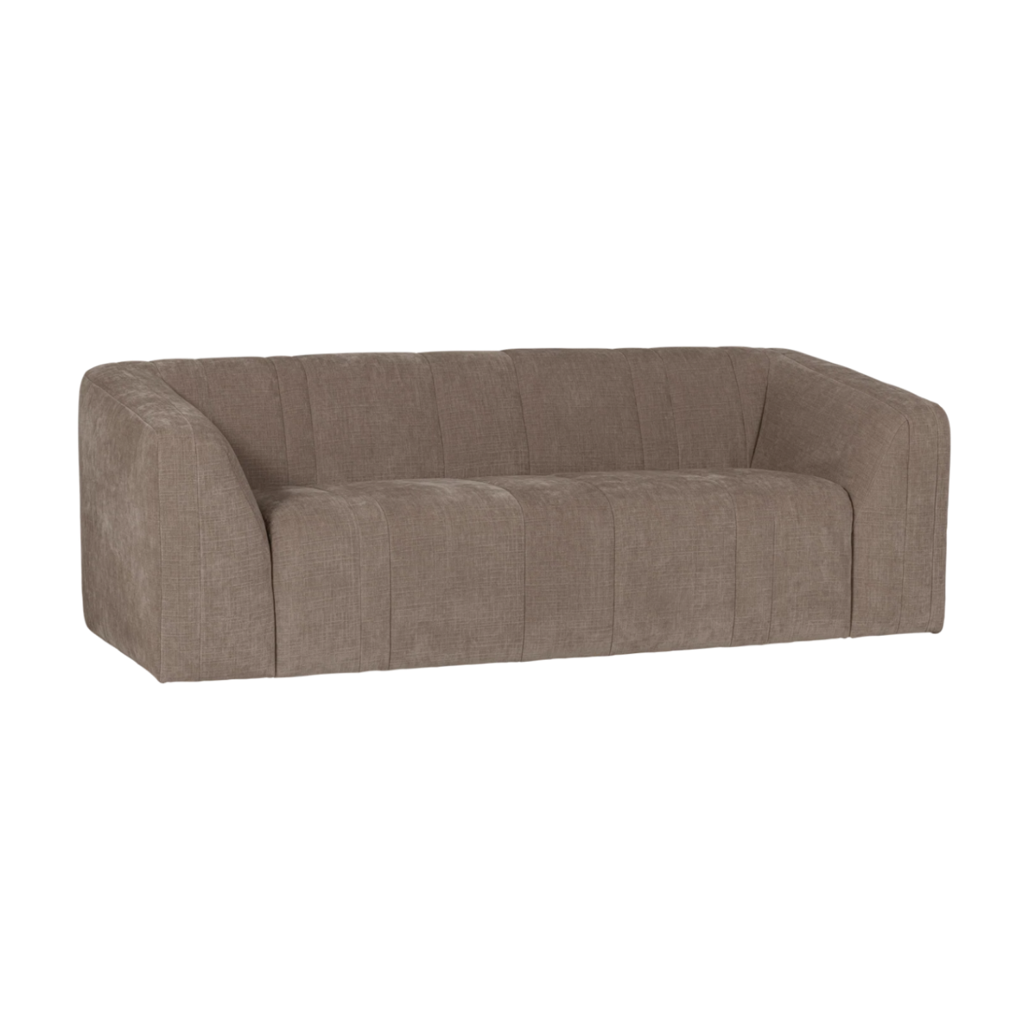 2-Seater Sofa OMAIRE Taupe Chenille