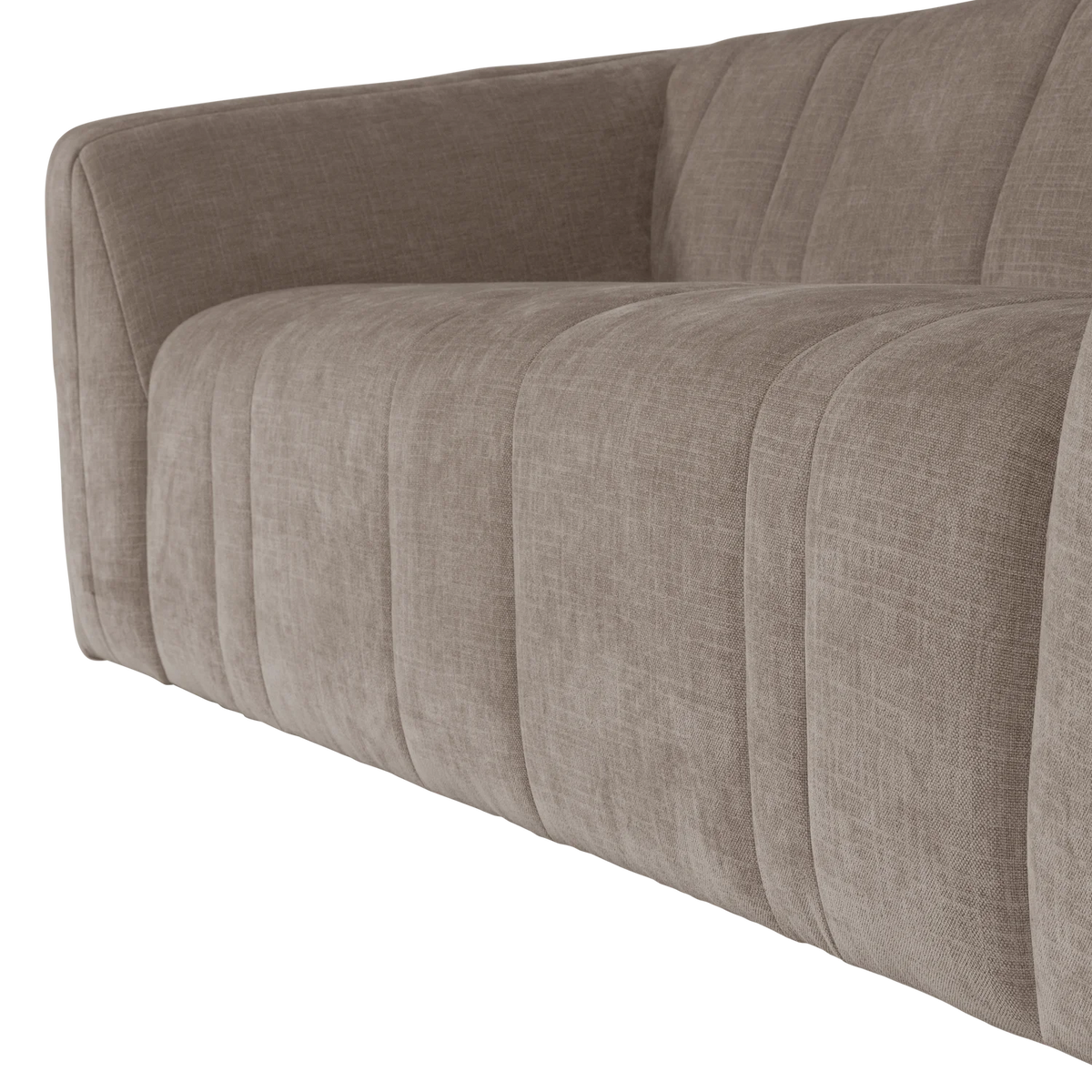 2-Seater Sofa OMAIRE Taupe Chenille
